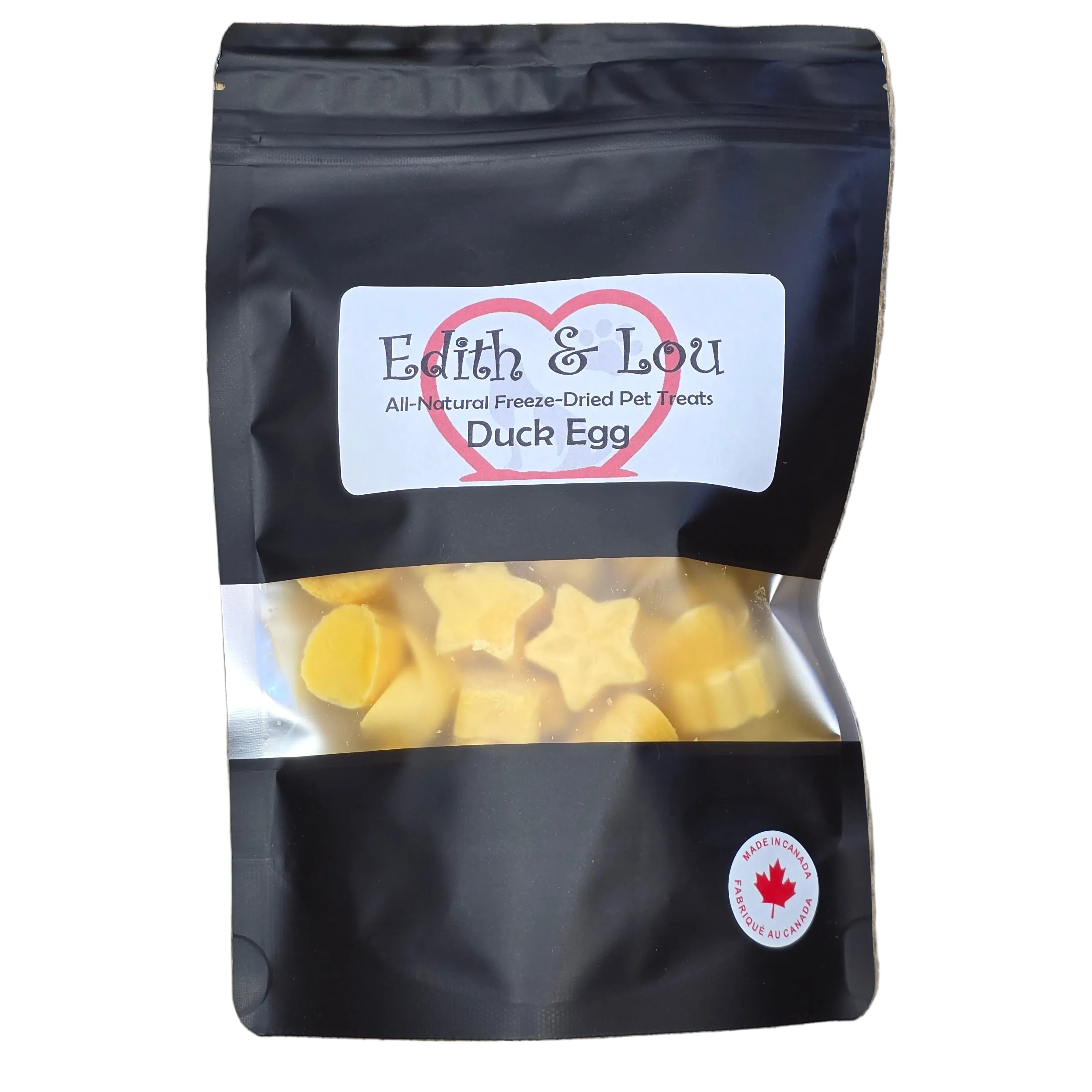 Edith & Lou All Natural Freeze-Dried Dog & Cat Treats or Topper, Duck Egg, 100g