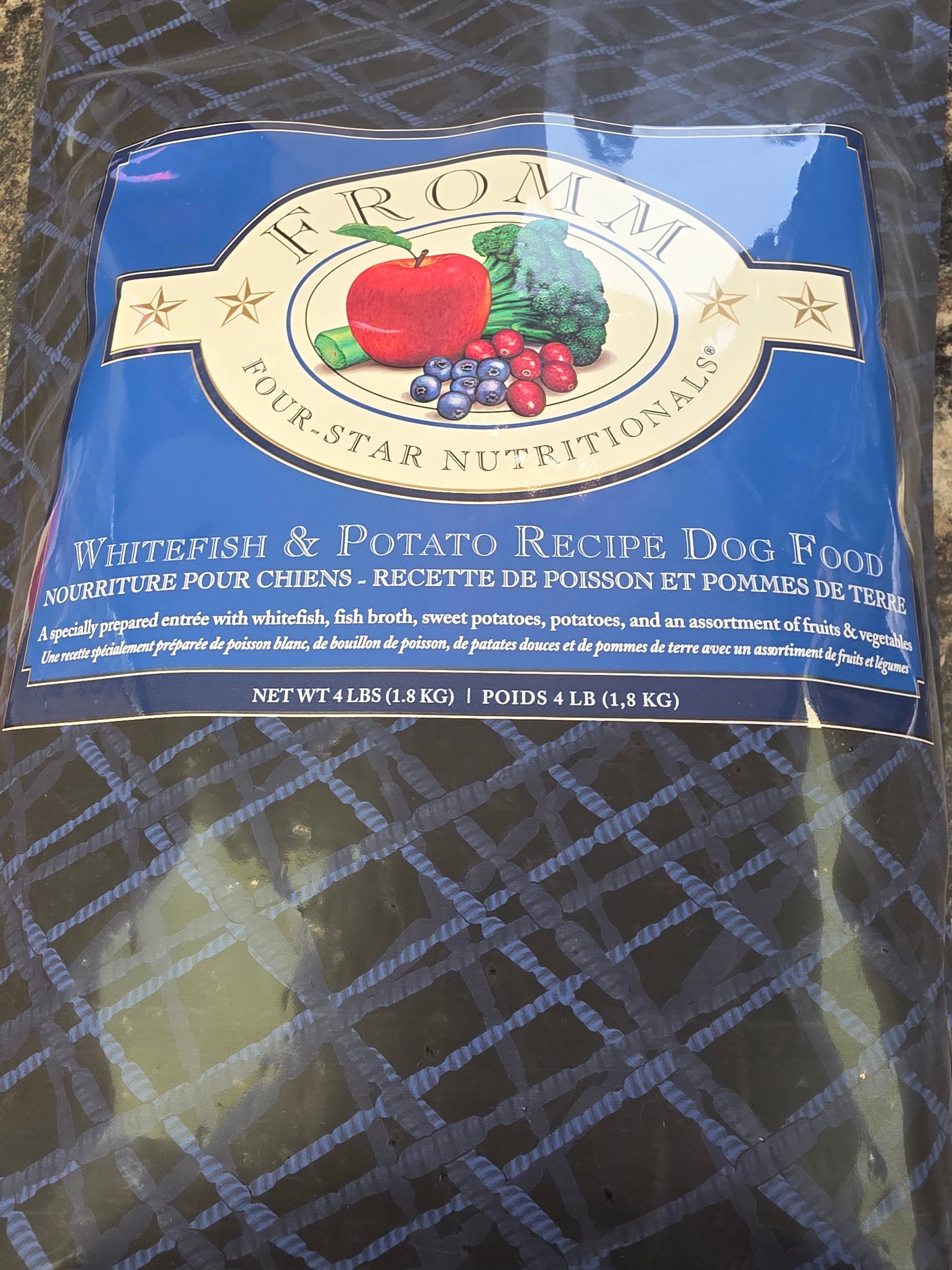 FROMM Four-Star Nutritionals Dog Food, Whitefish & Potato Recipe, 4lb