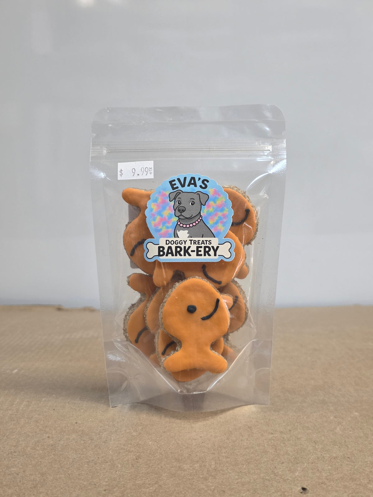 Eva's Doggy Treats, Iced Cookies, Gold Fish, 8 pack
