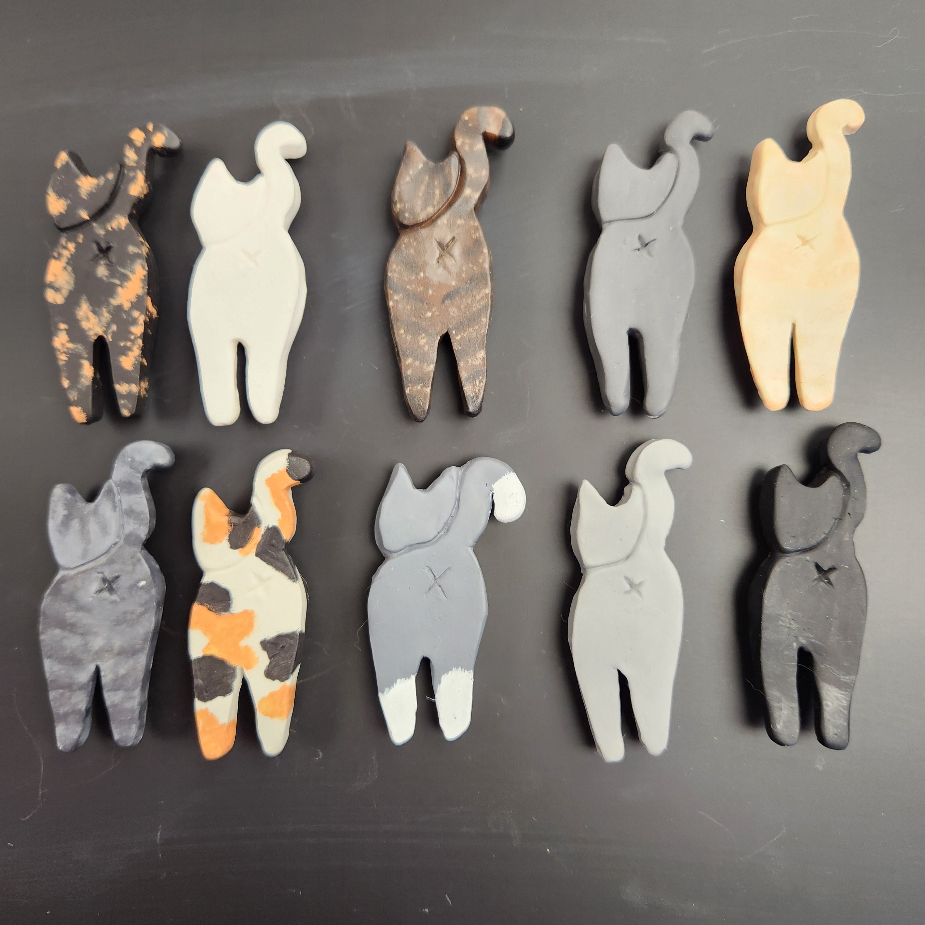Butt Hand Made Cat Magnets by Ally