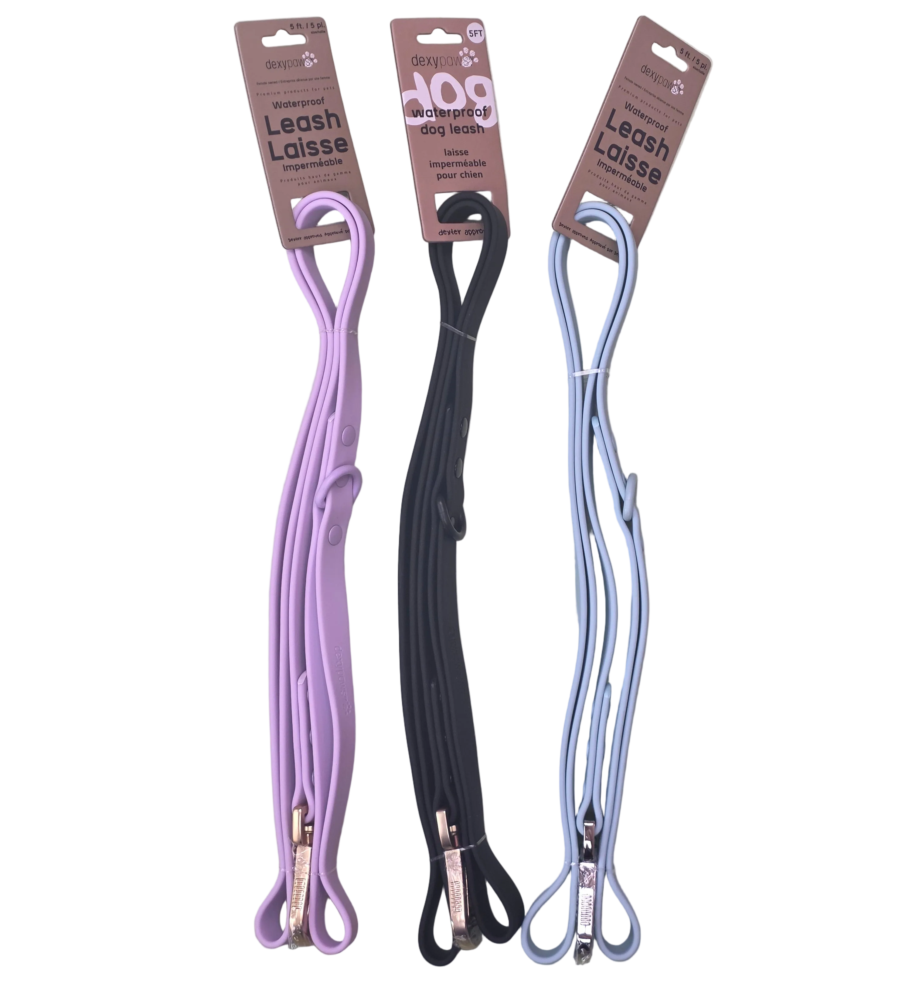 DexyPaws Waterproof Dog Leash, 5 ft.