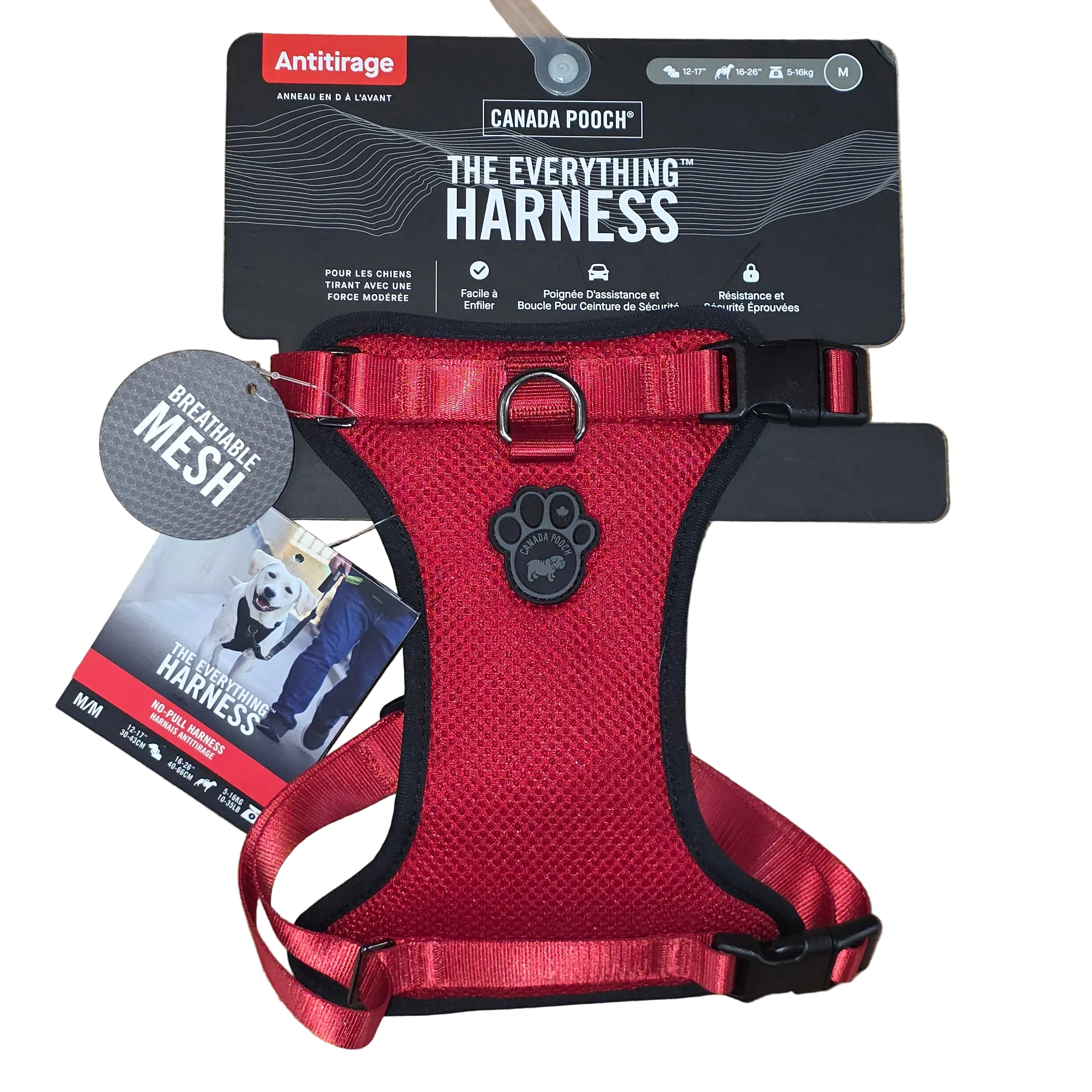 Canada Pooch Everything Harness, Red/Black