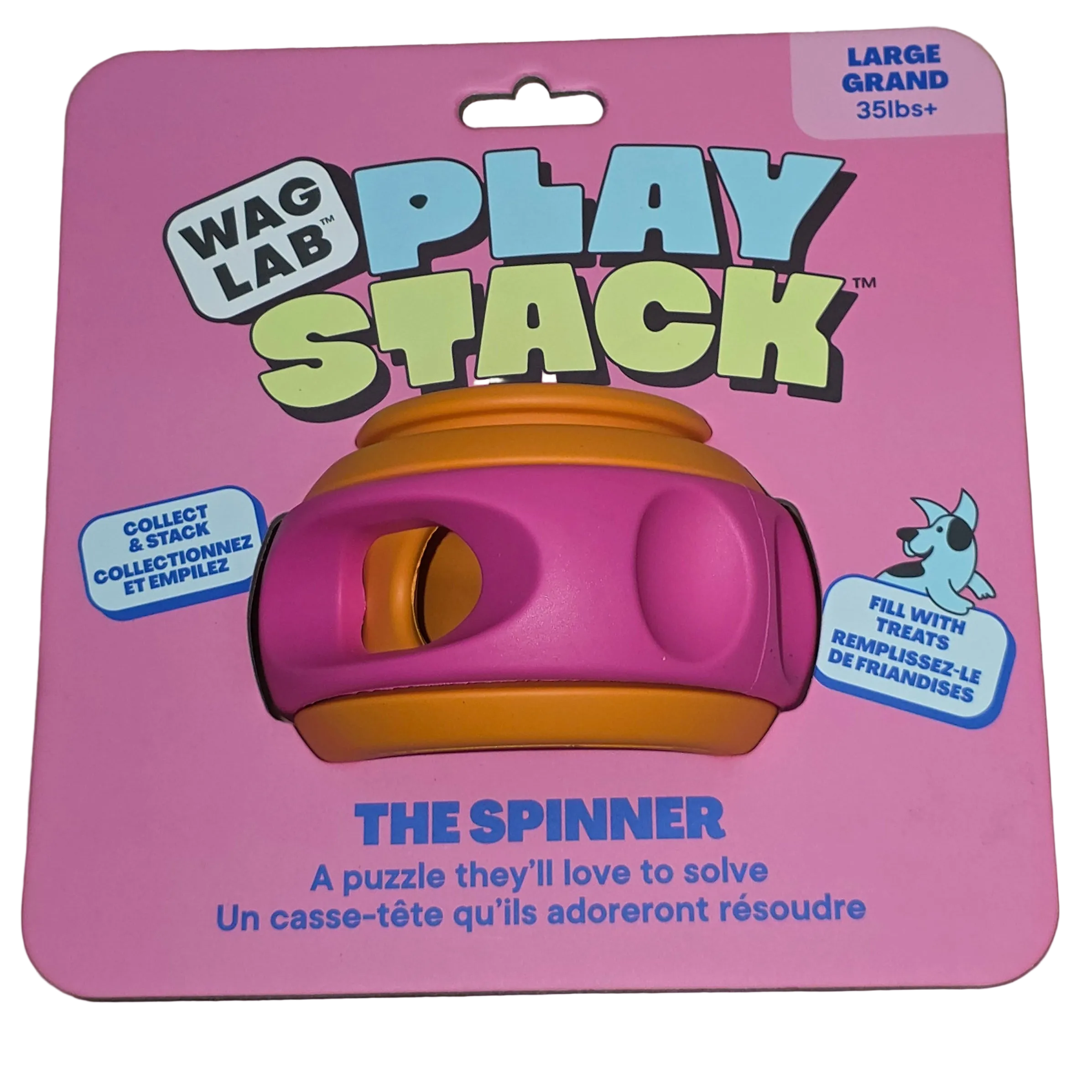 WAG LAB Play Stack, Treat Toy 4 Different Types in 2 Sizes