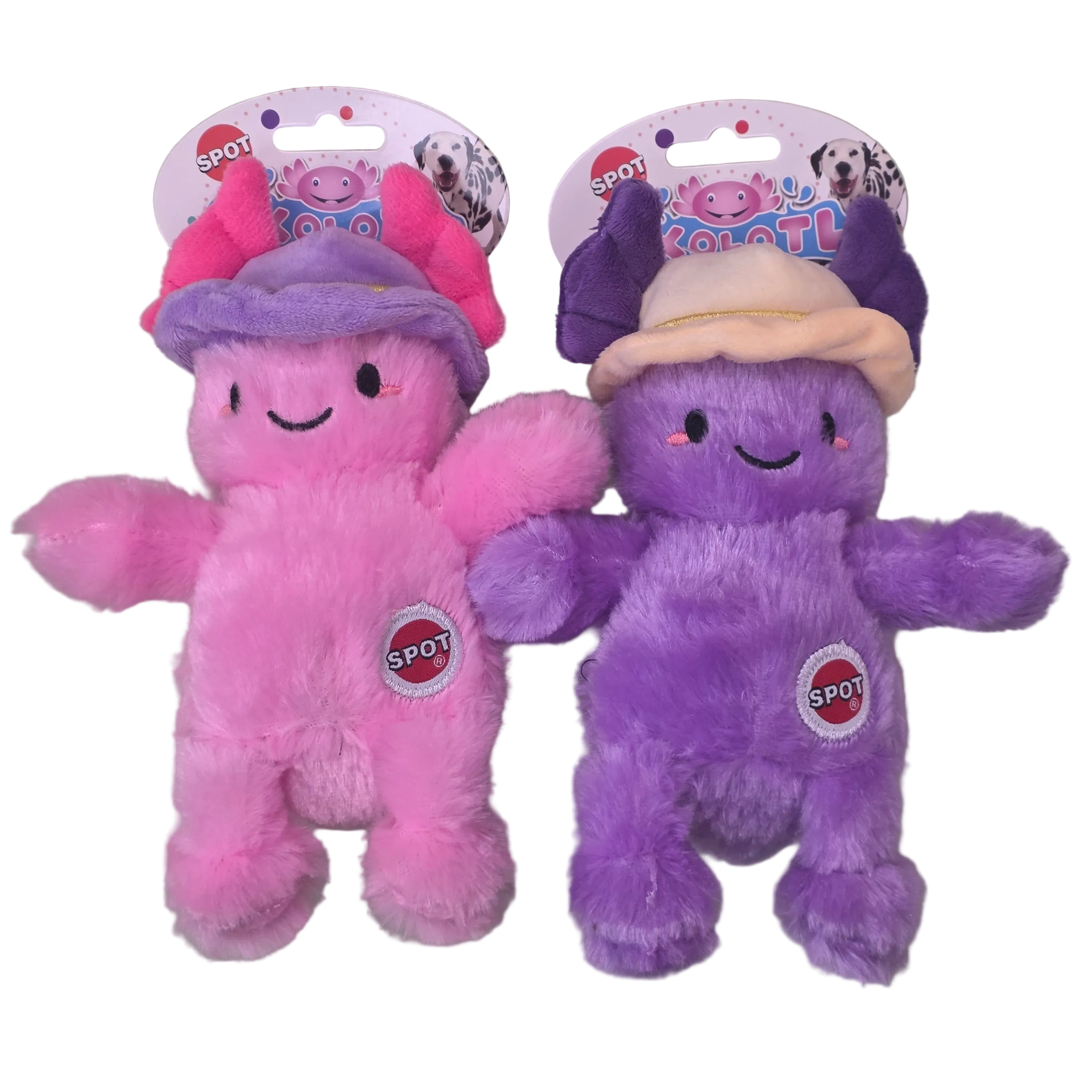 Spot Dog Toy With Squeaker, Axolotl With Hat, 6"