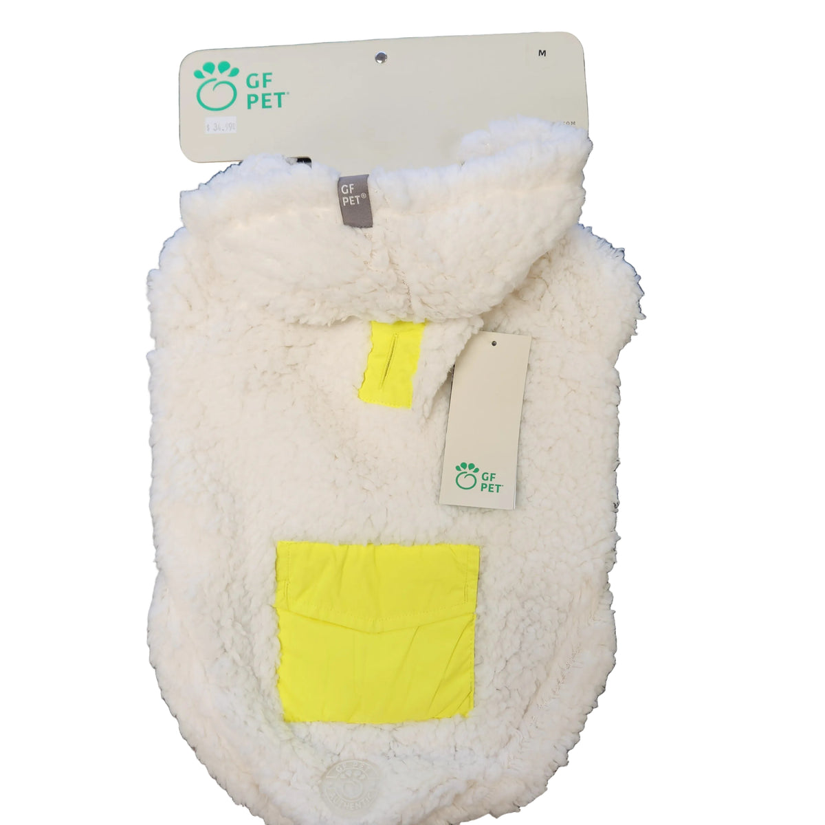 GF Pet Cozy Hoodie - Off White Neon Pocket