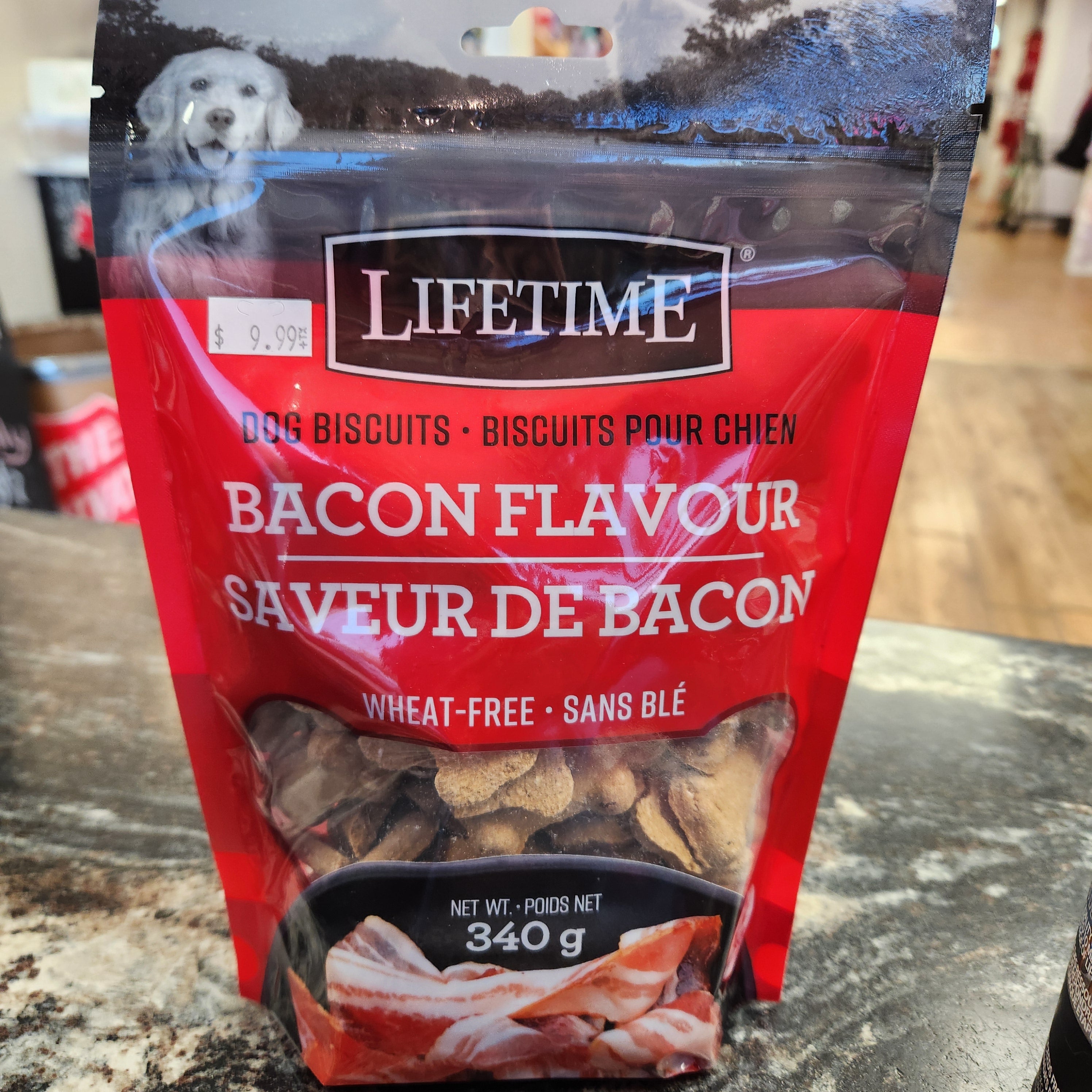 Lifetime Bacon Flavoured Biscuits, 340g