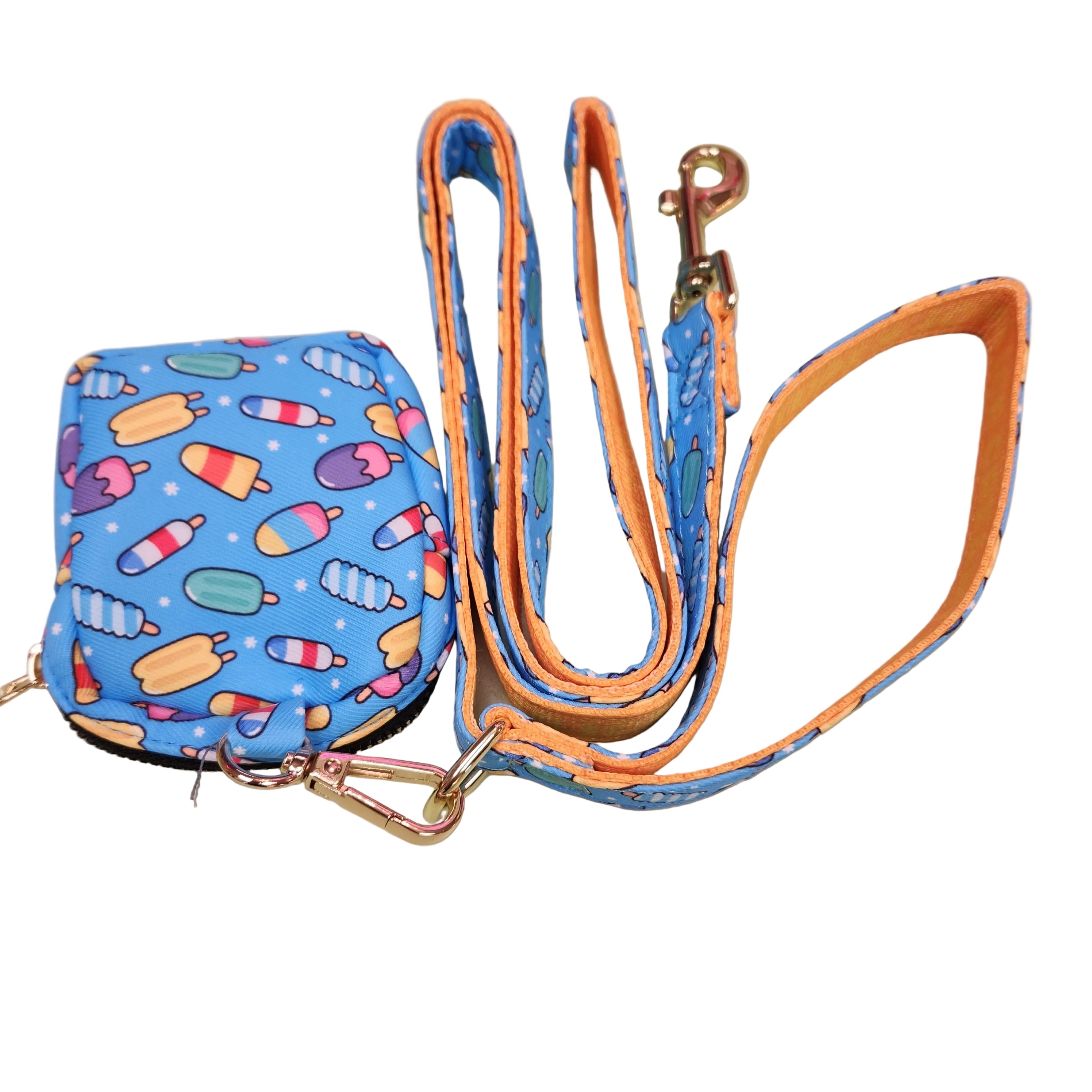 Cute Summer Pet Leash with Waste Bag Holder