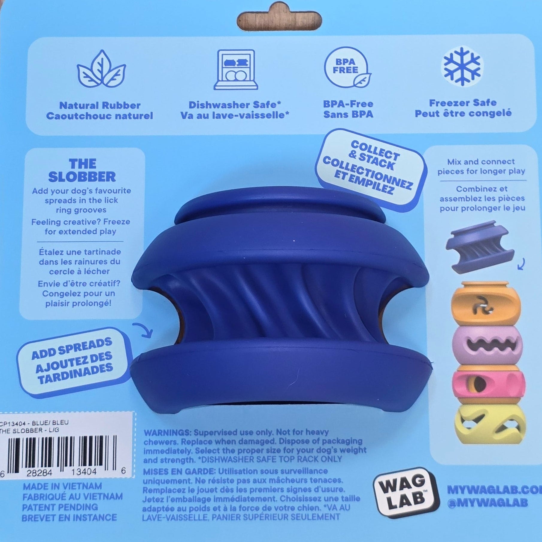 WAG LAB Play Stack, Treat Toy 4 Different Types in 2 Sizes