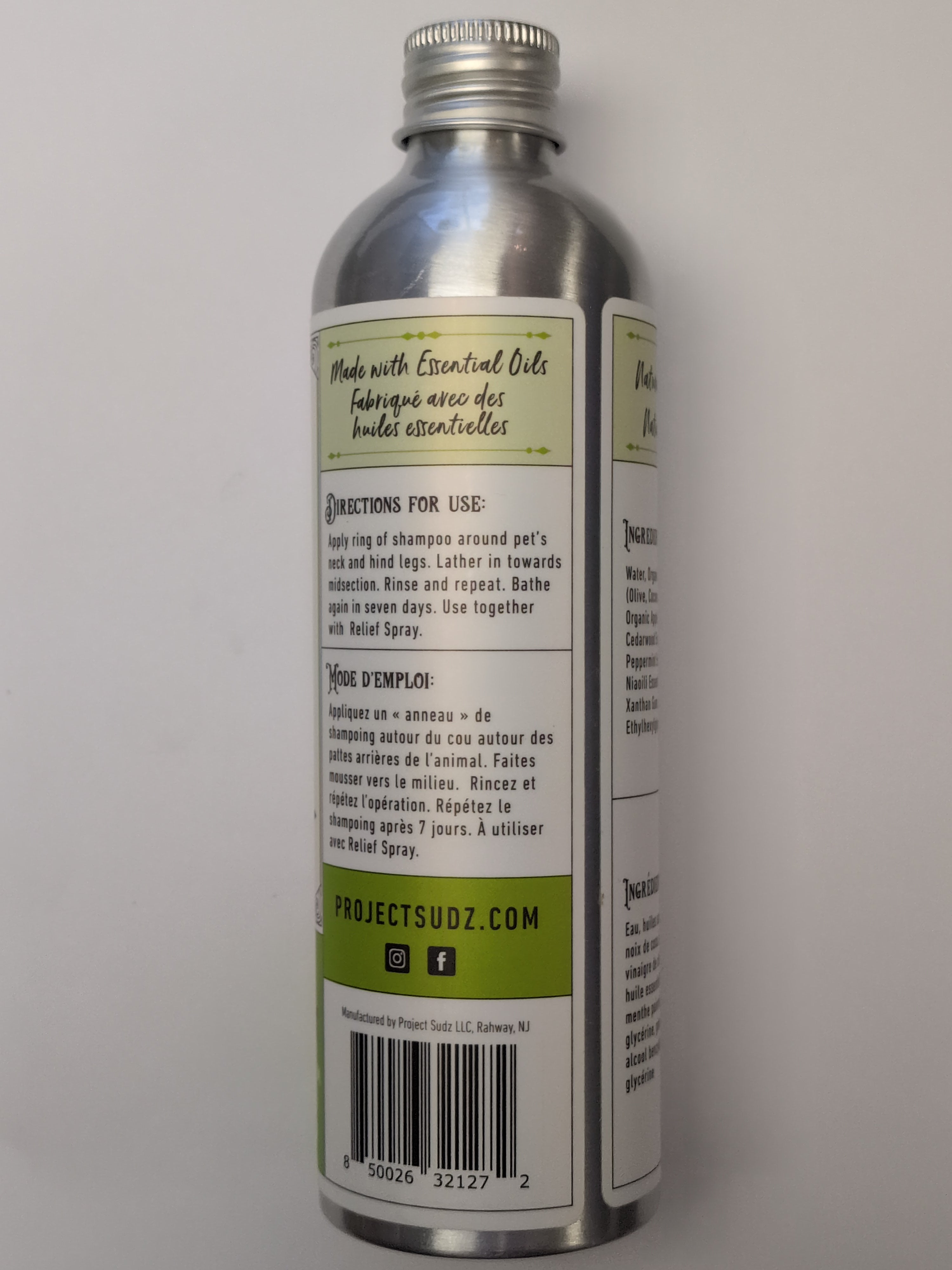 PROJECT SUDZ Relief Liquid Pet Shampoo, 296ml