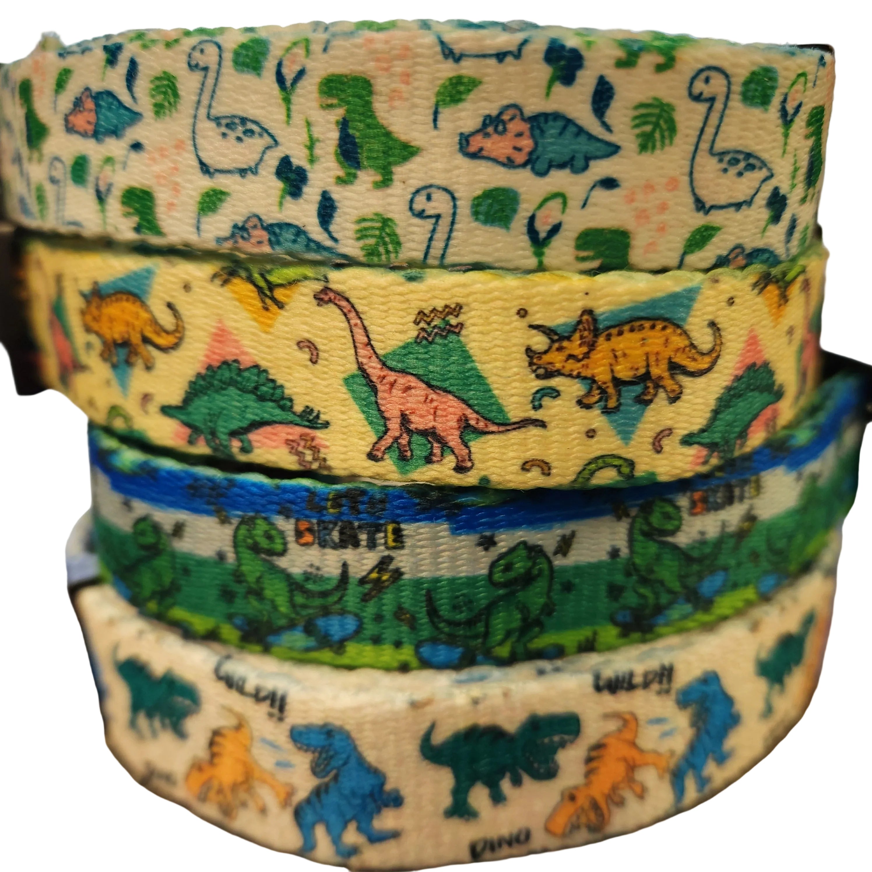 Cute Dinosaur Basic Dog Collar