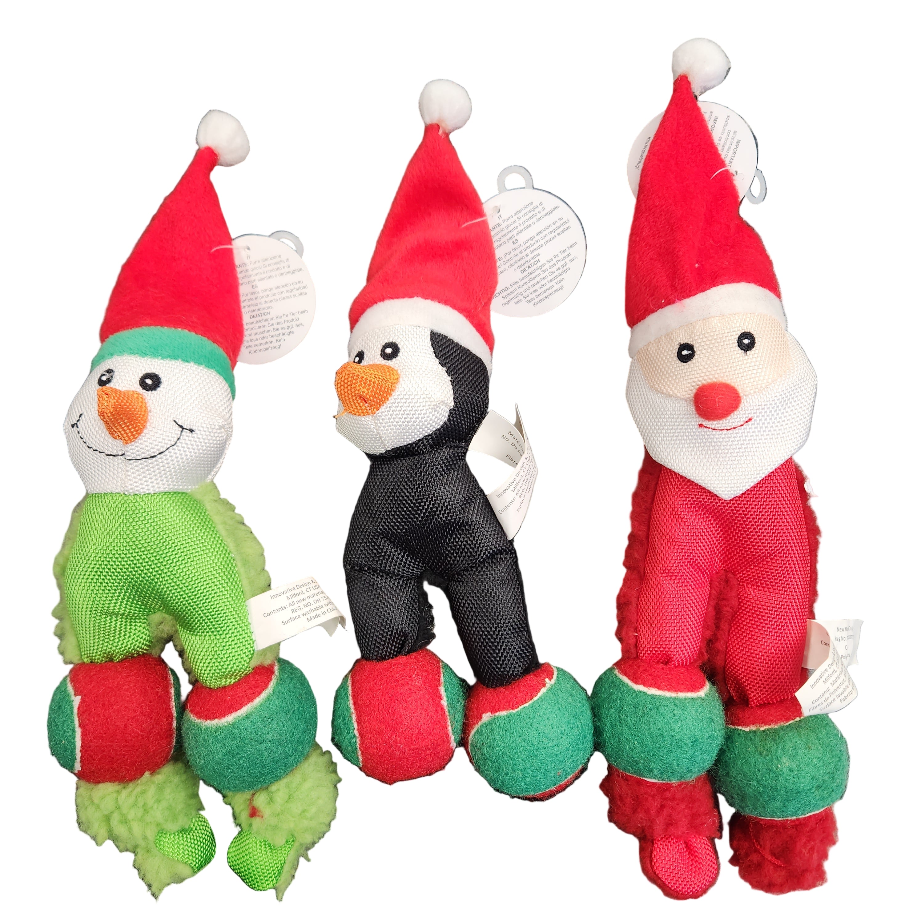 Chomper Tennis Tots Ballistic Nylon with Tennis Ball Holiday Toy 10"