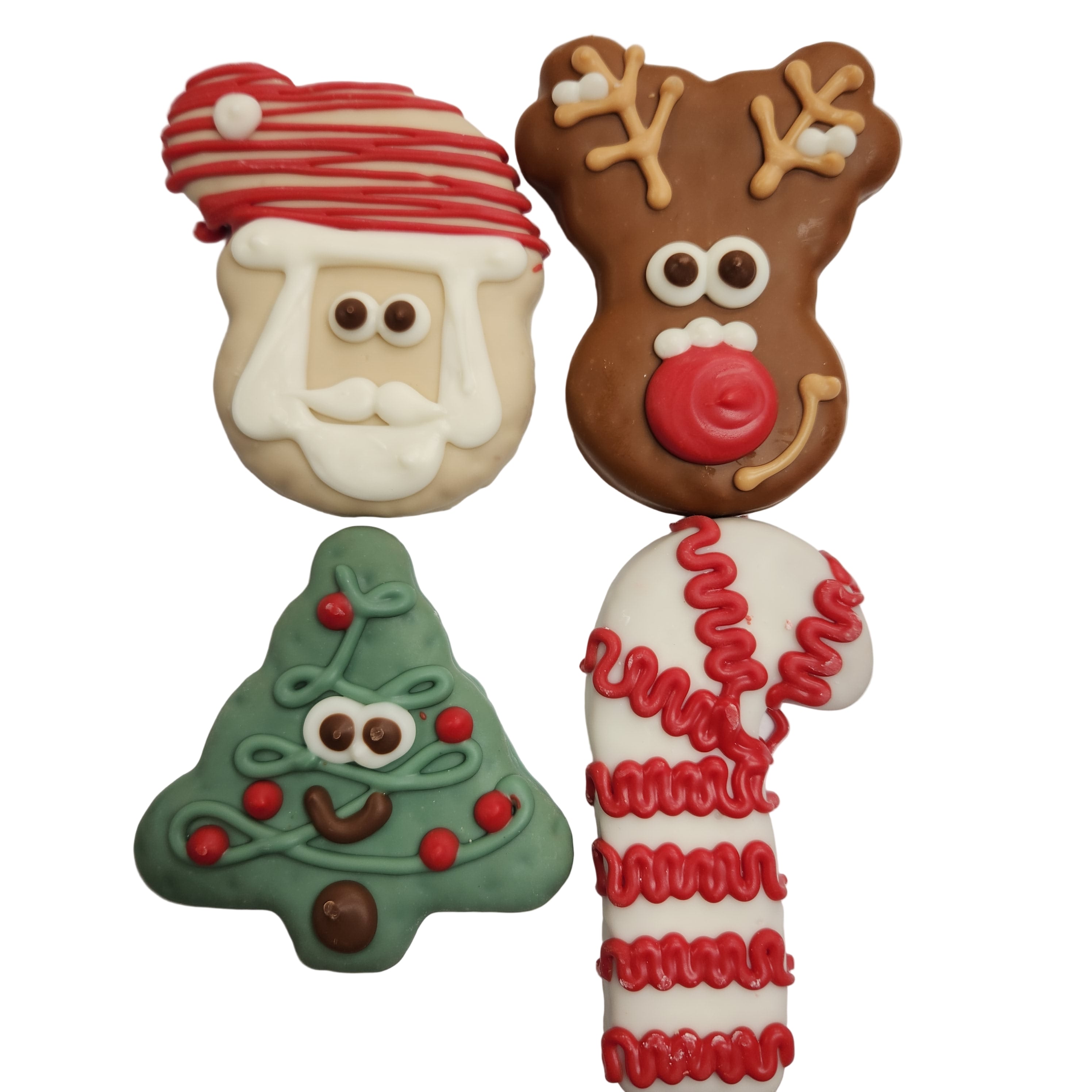 Bosco & Roxy's Holiday Applesauce Cookies In Santa, Happy Tree, Raindeer or Candy Cane!