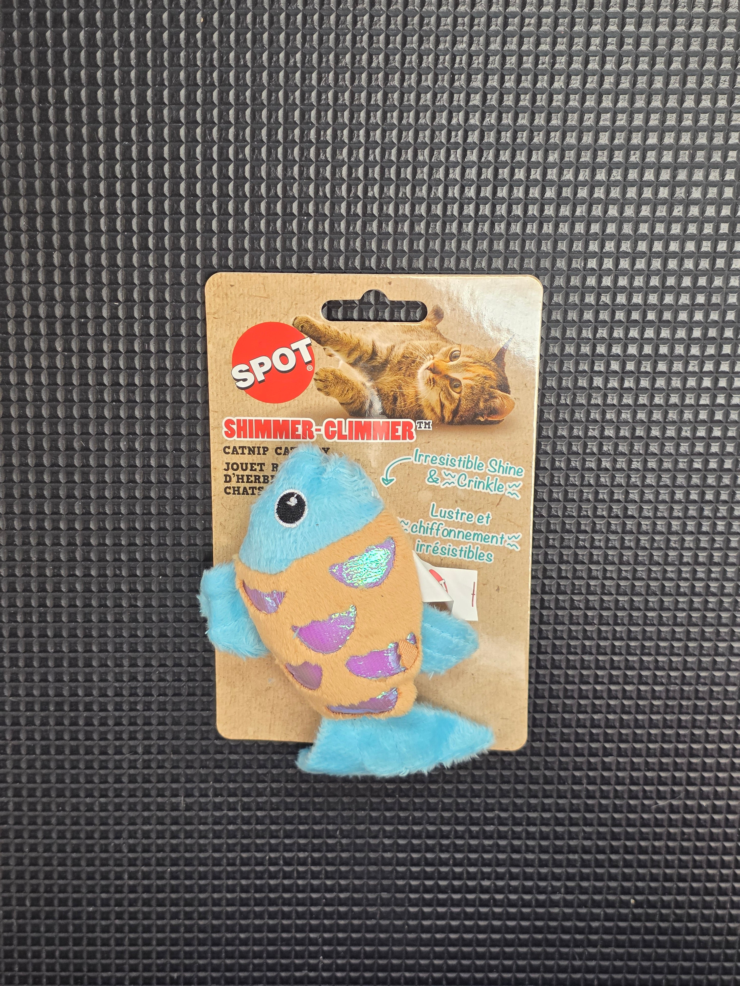 SPOT Shimmer-Climmer, Catnip Cat Toy, Fish