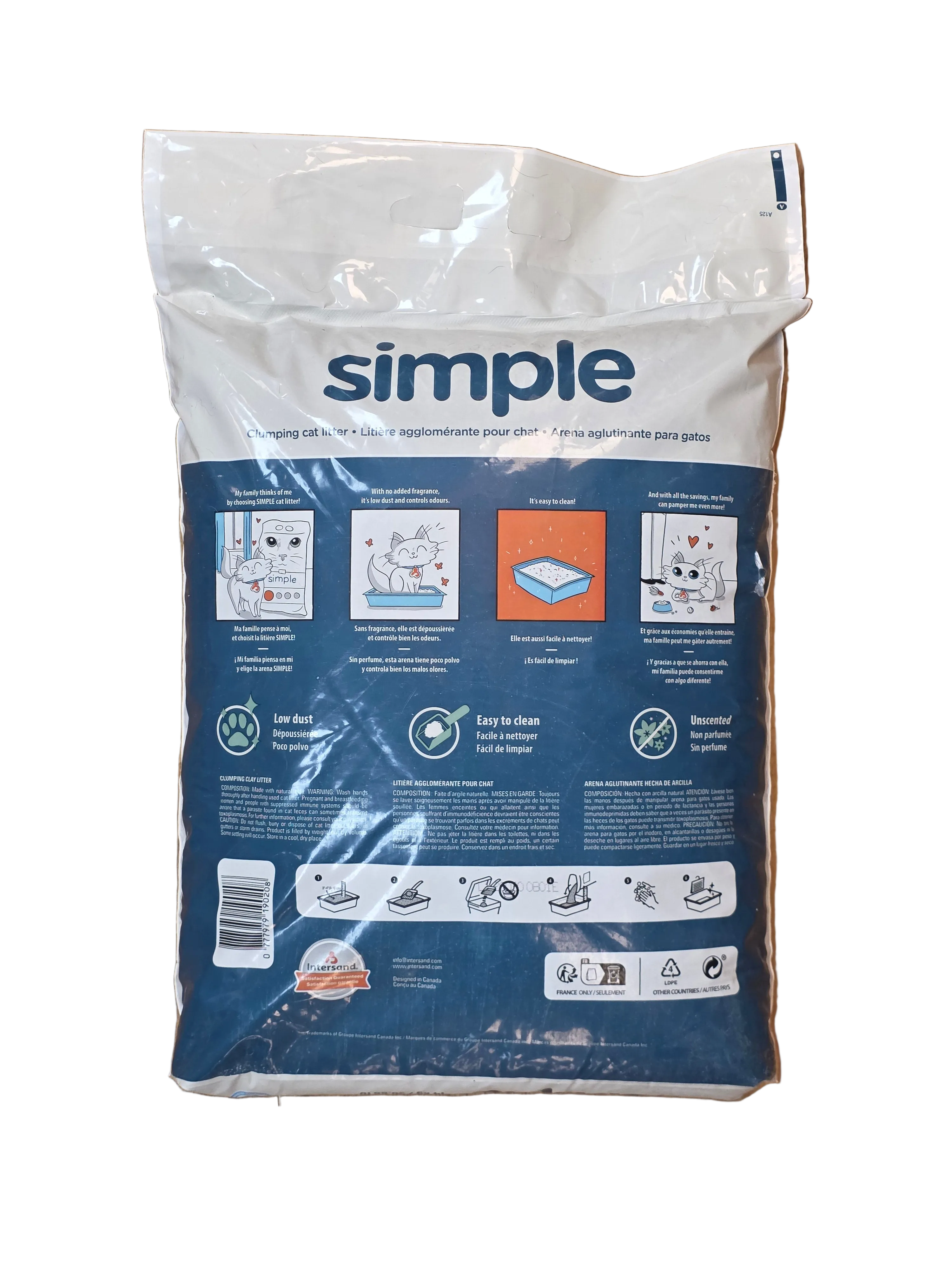 Intersand Simple Clumping Cat Litter, 20lb
