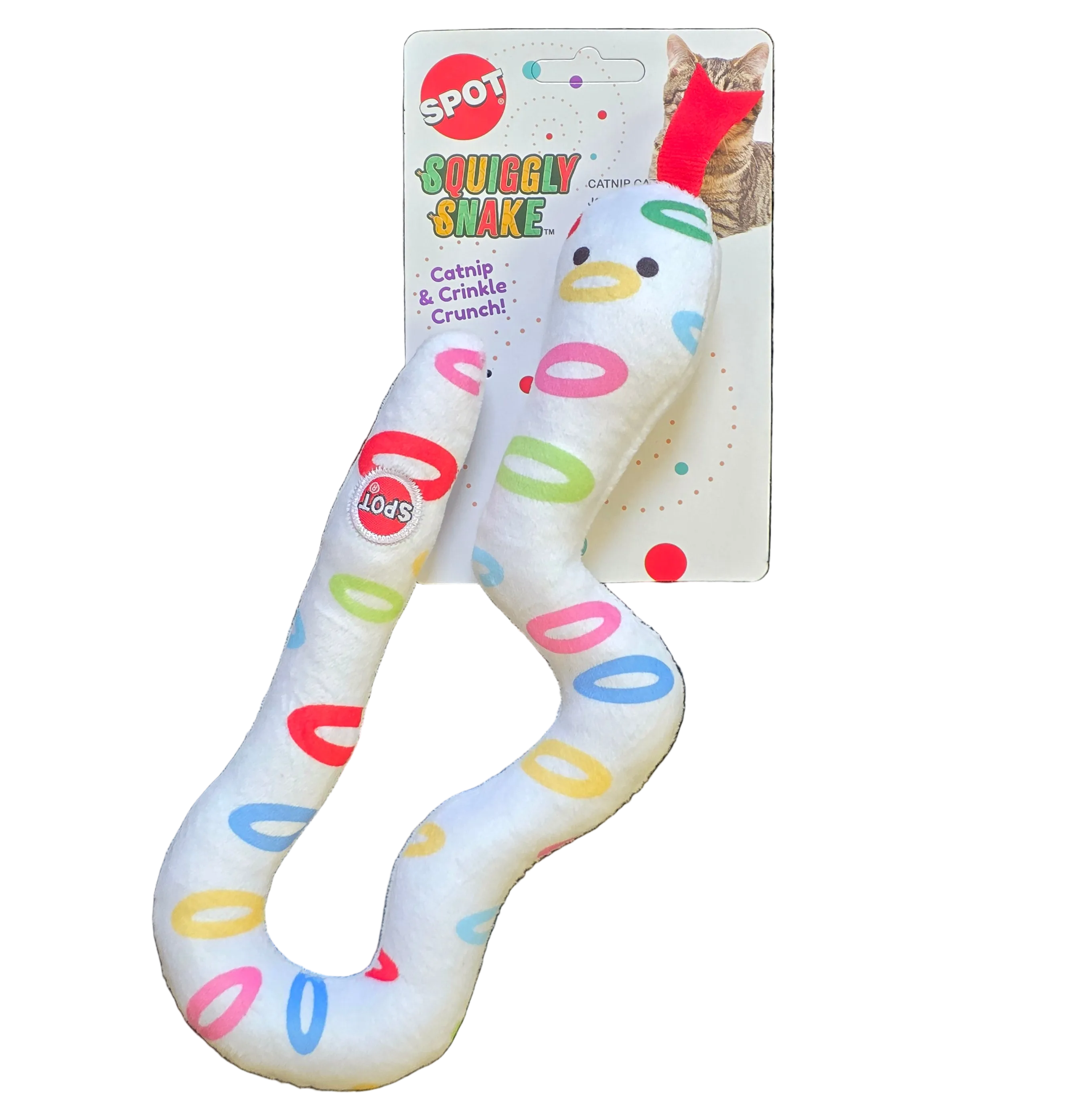 Spot Squiggly Snake Catnip & Crinkle Toy 20"