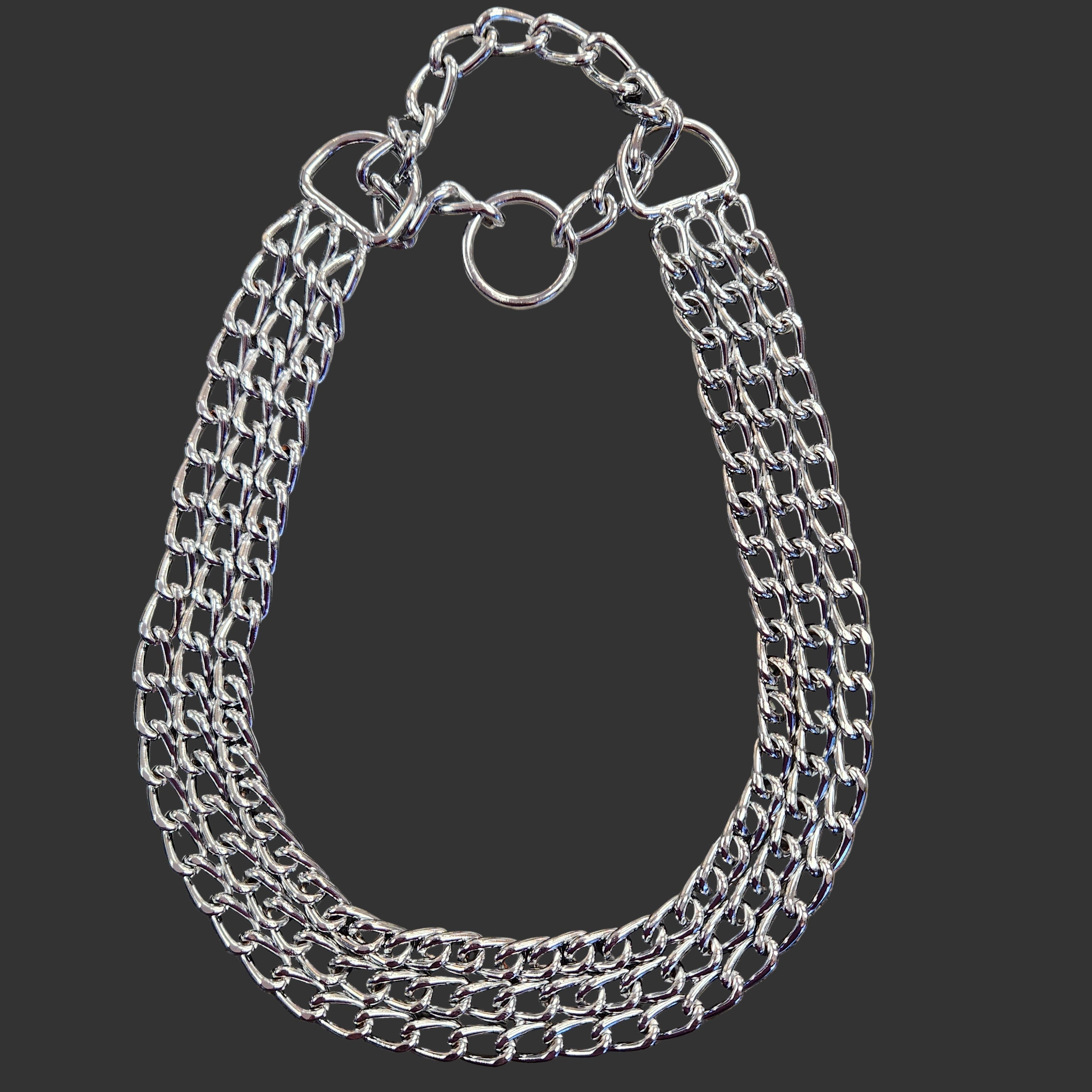 Stainless Steel Anti Choke Martingale Collar for Large Dogs 22"