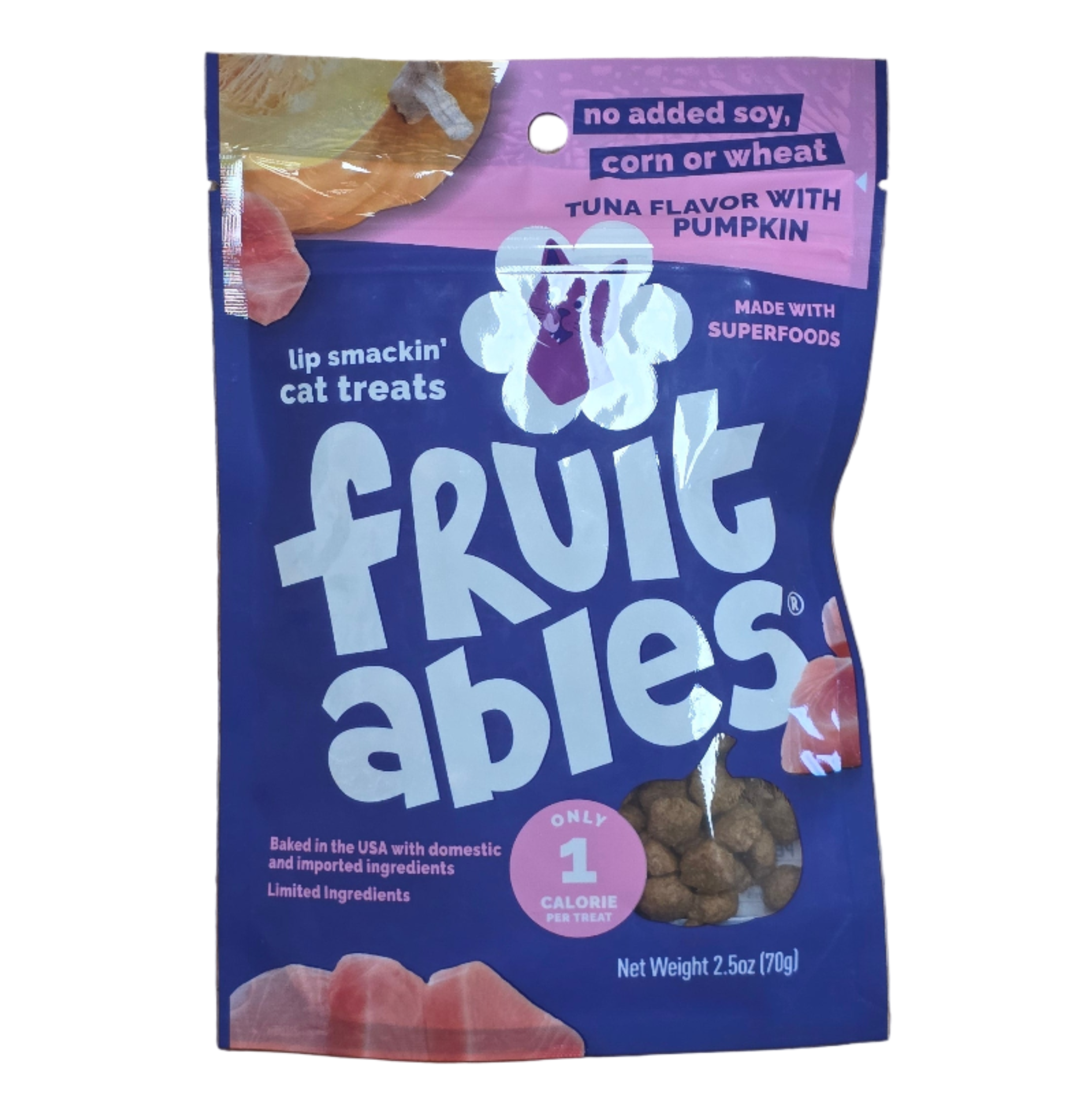 Fruitables, Cat Treats, Tuna Flavor With Pumpkin (70g)
