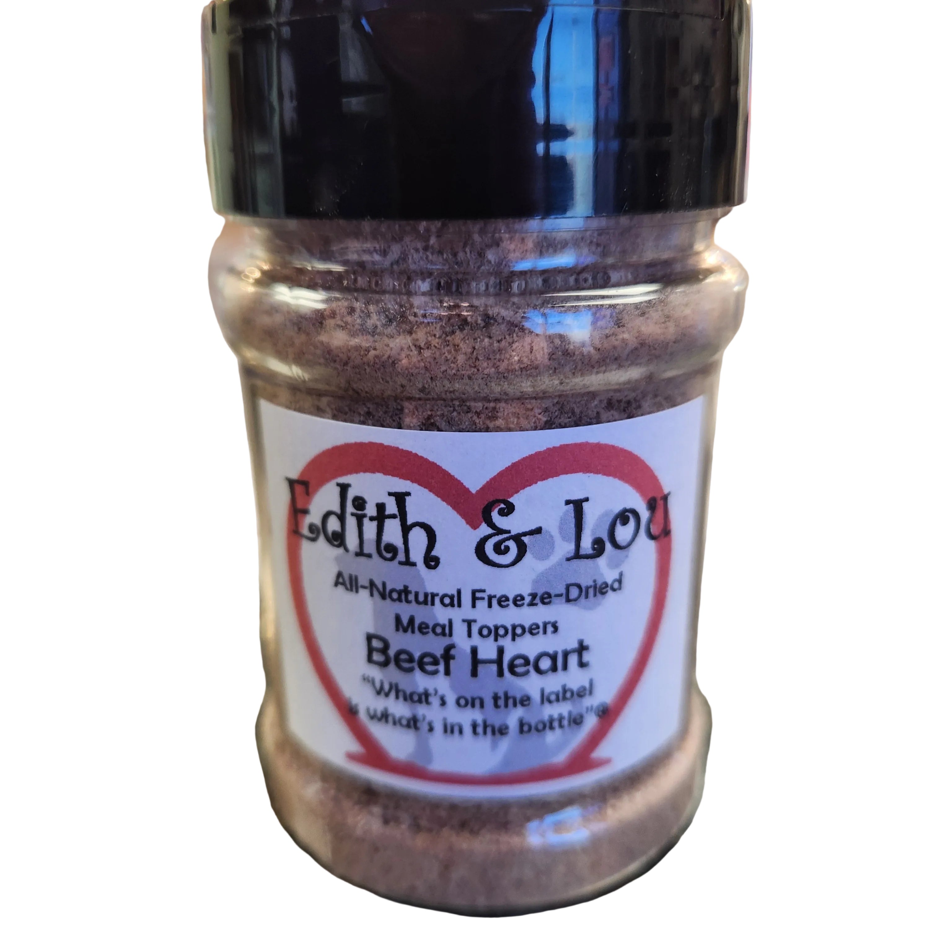 Edith & Lou Freeze Dried One Ingredient Beef Heart Meal Topper for Dogs and Cats 60g