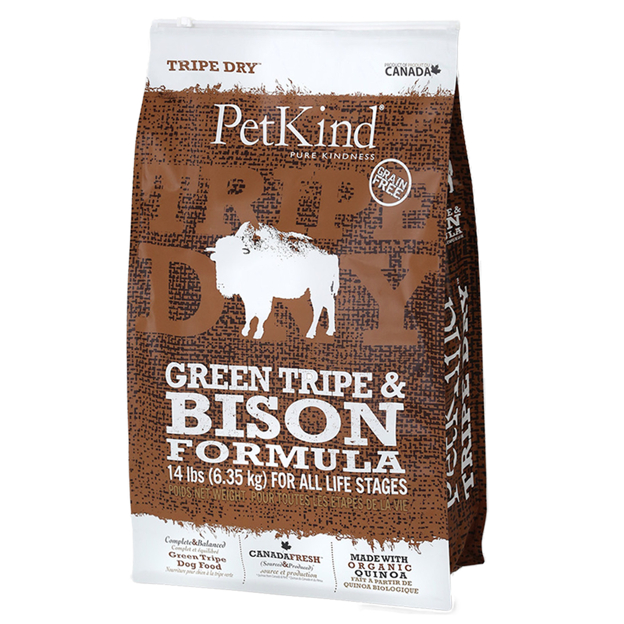 Formule tripes vertes et bison Petkind