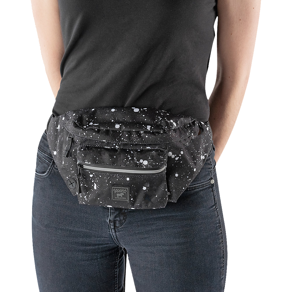Canada Pooch Dog Walking Fanny Pack Splatter Pattern