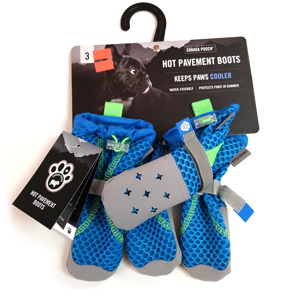 Canada Pooch Hot Pavement Boots, Water Friendly, Blue Green