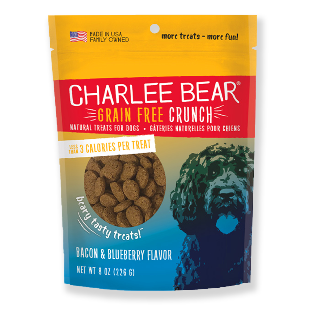 Charlee Bear Friandises à saveur de bacon et de myrtille sans céréales (226 g)