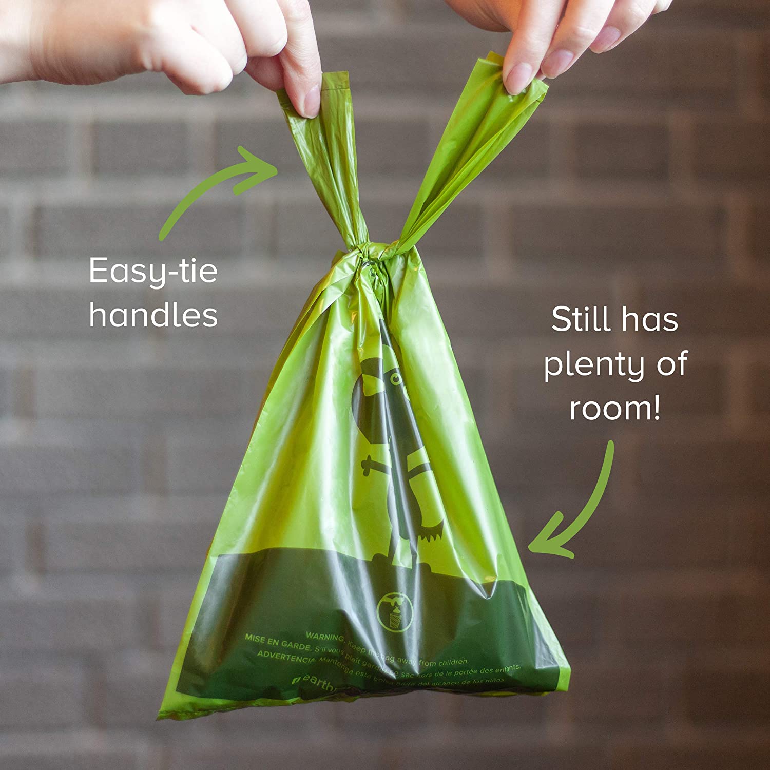 Earth Rated Eco-Friendly Poop Bags 100% Leak Proof 120 Handle Bags