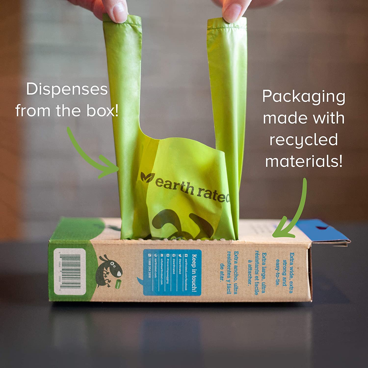 Earth Rated Eco-Friendly Poop Bags 100% Leak Proof 120 Handle Bags