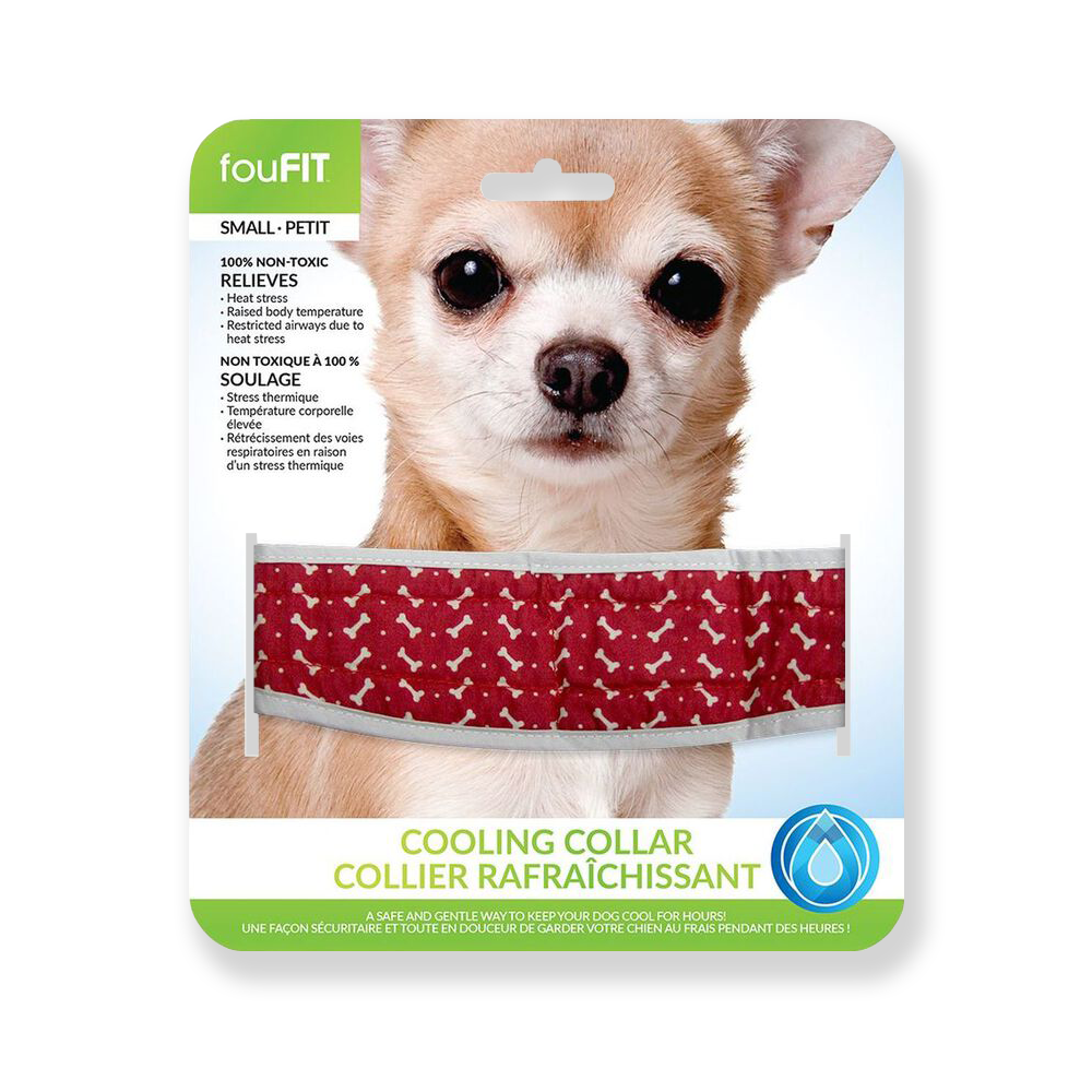 FouFit Cooling Collar Red Small For Heat Stress and Restricted Airways Due to Heat
