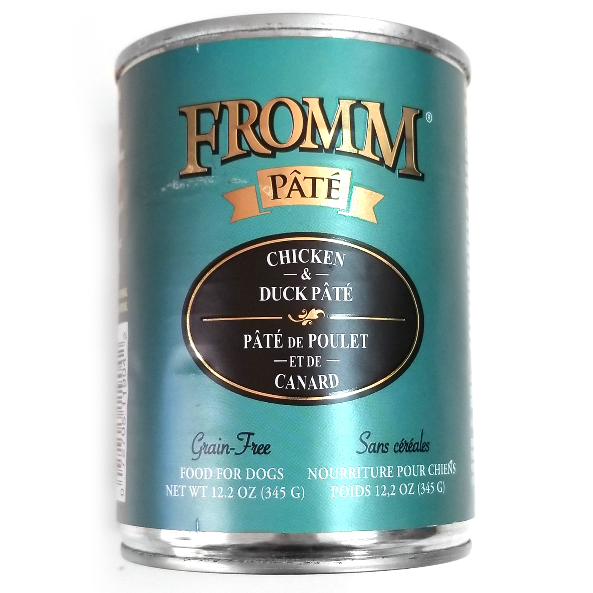 Fromm Dog Food, Canned, Grain-Free, Chicken & Duck Pâté, 12.2oz