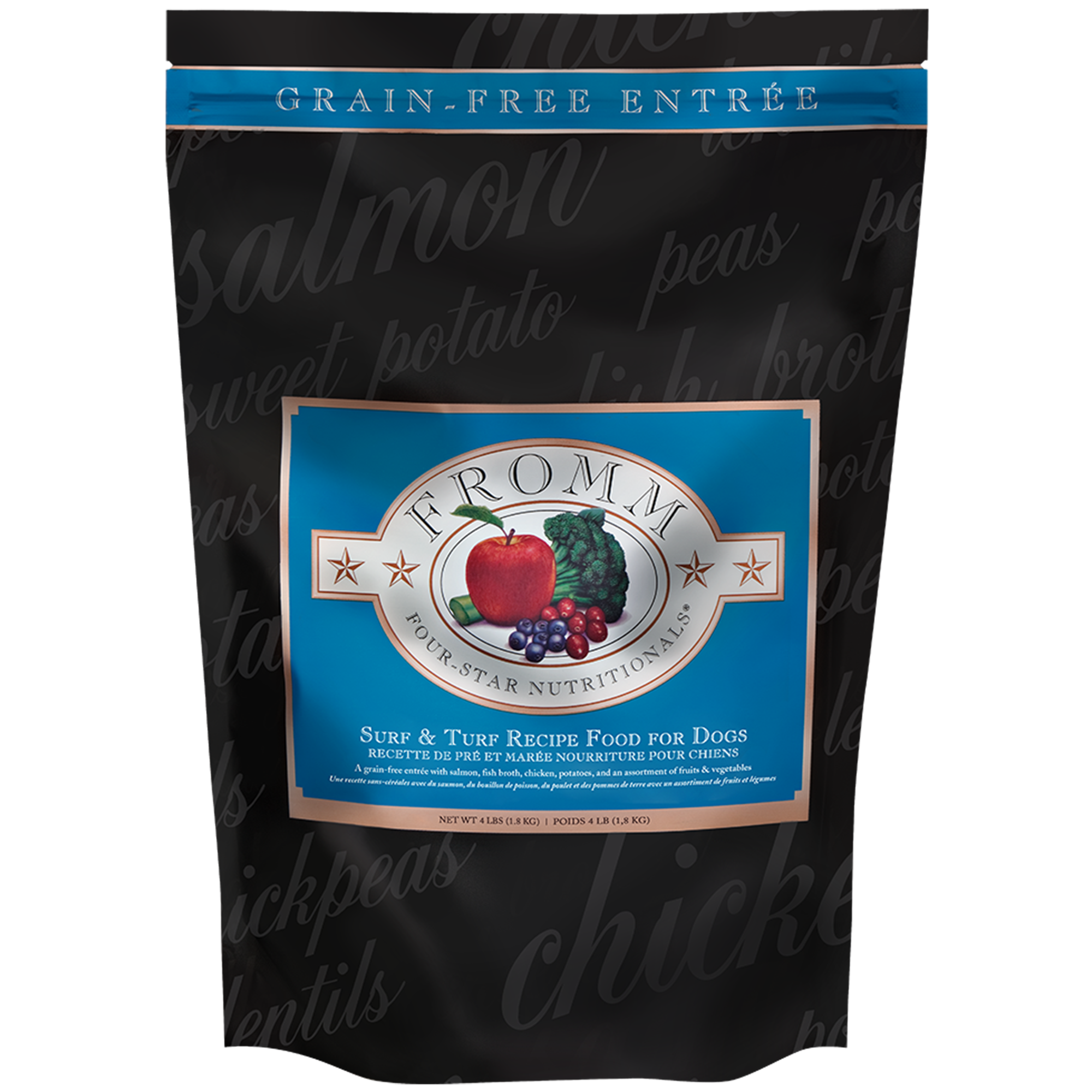 Nourriture pour chiens Fromm Four-Star Nutritionals, sans céréales, recette Surf & Turf