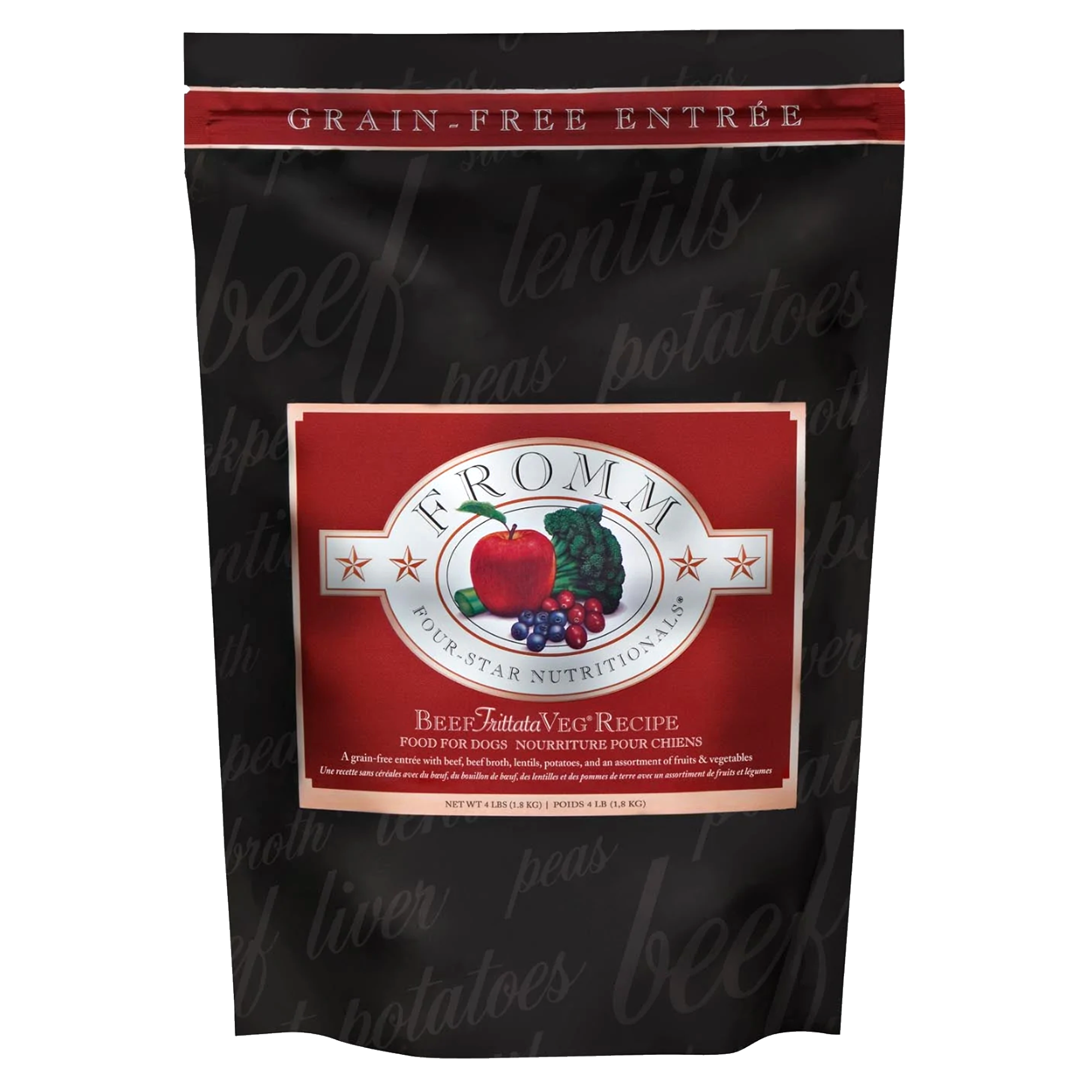 Fromm Four-Star Nutritionals Dog Food, Grain-Free, Beef Frittata Veg Recipe