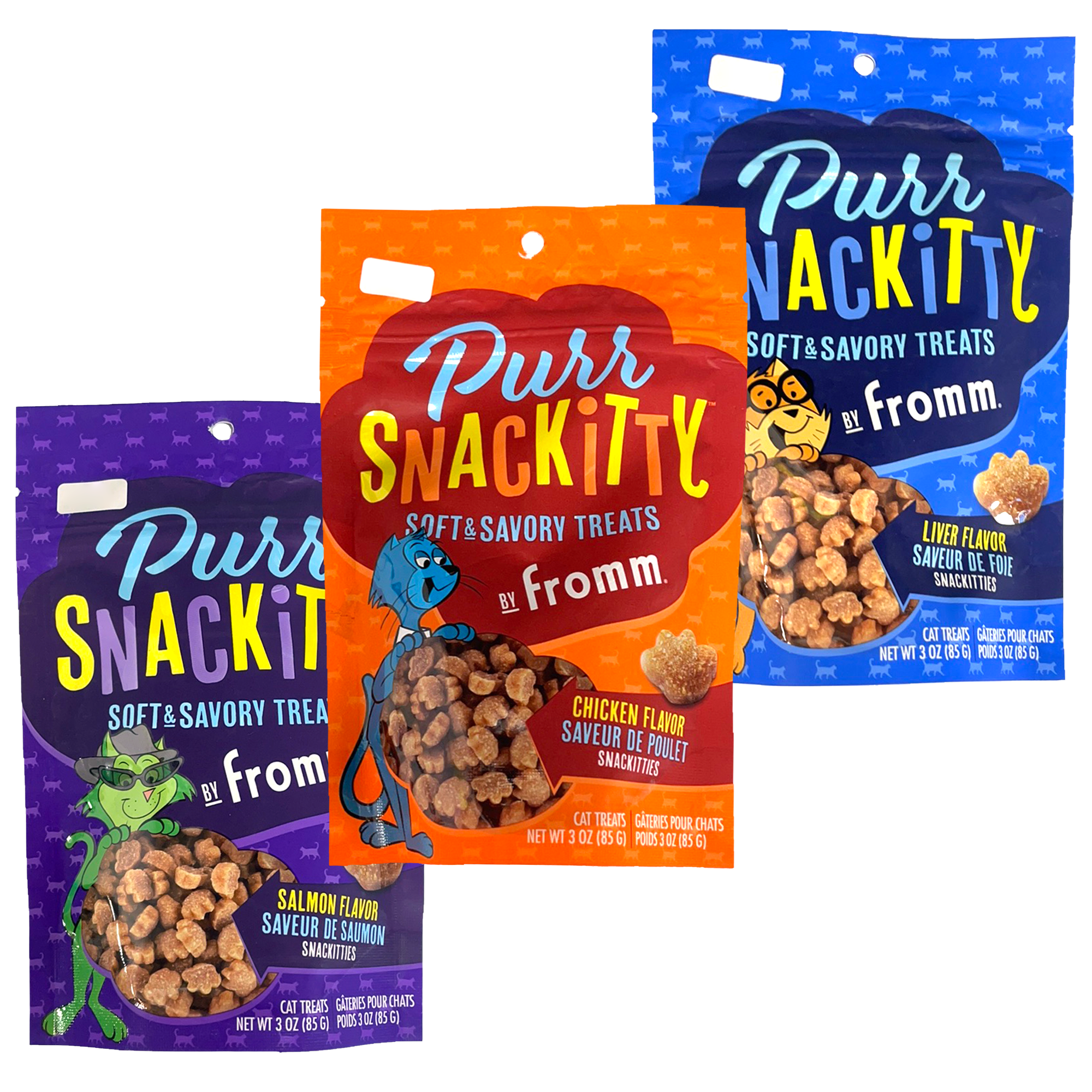 Fromm Purr Snackitty Friandises douces et salées pour chat, 85 g