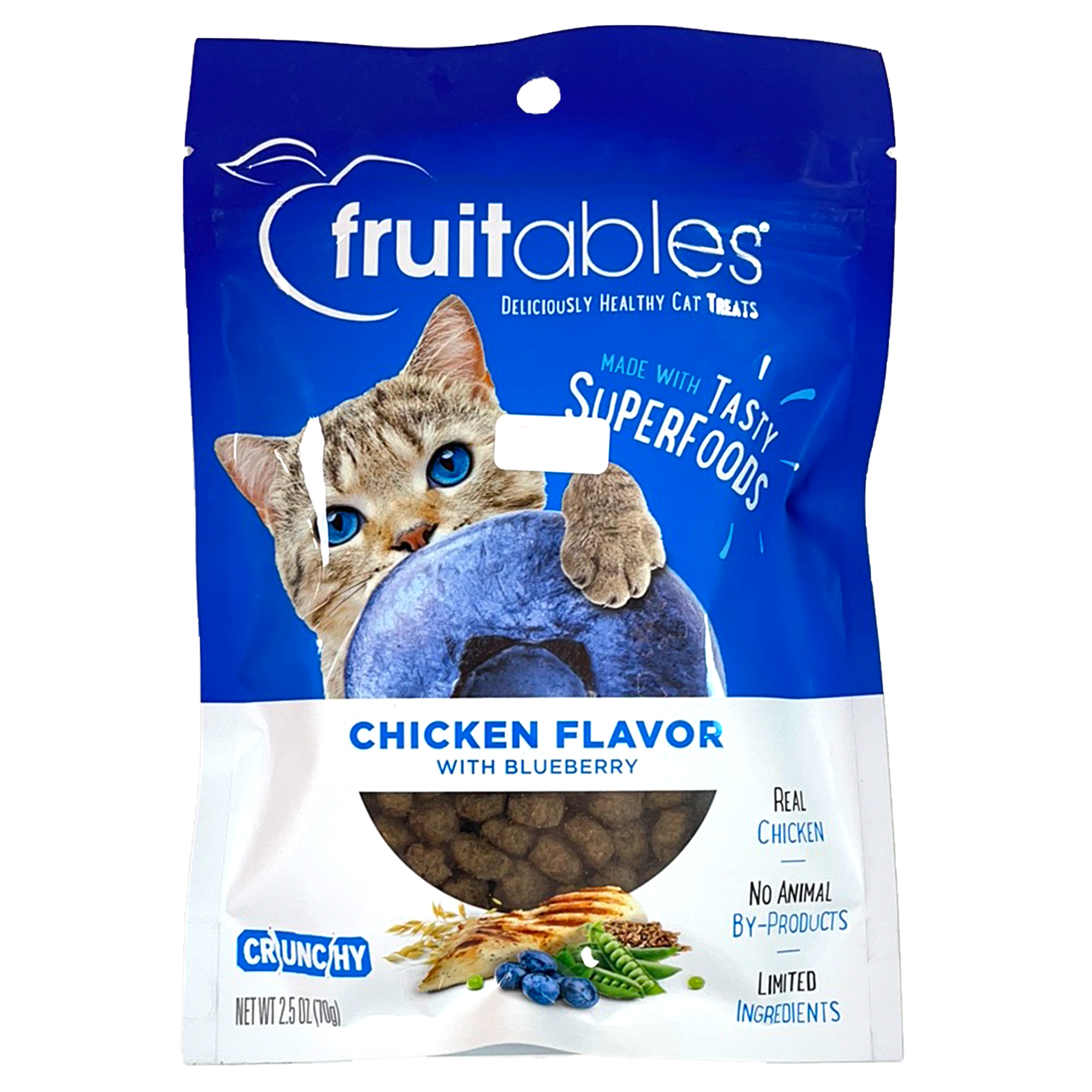 Gâteries croquantes pour chats Fruitables, poulet à saveur de myrtille, 2,5 oz