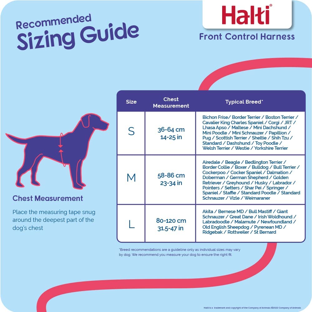 Harnais de commande avant Halti pour arrêter de tirer, grand