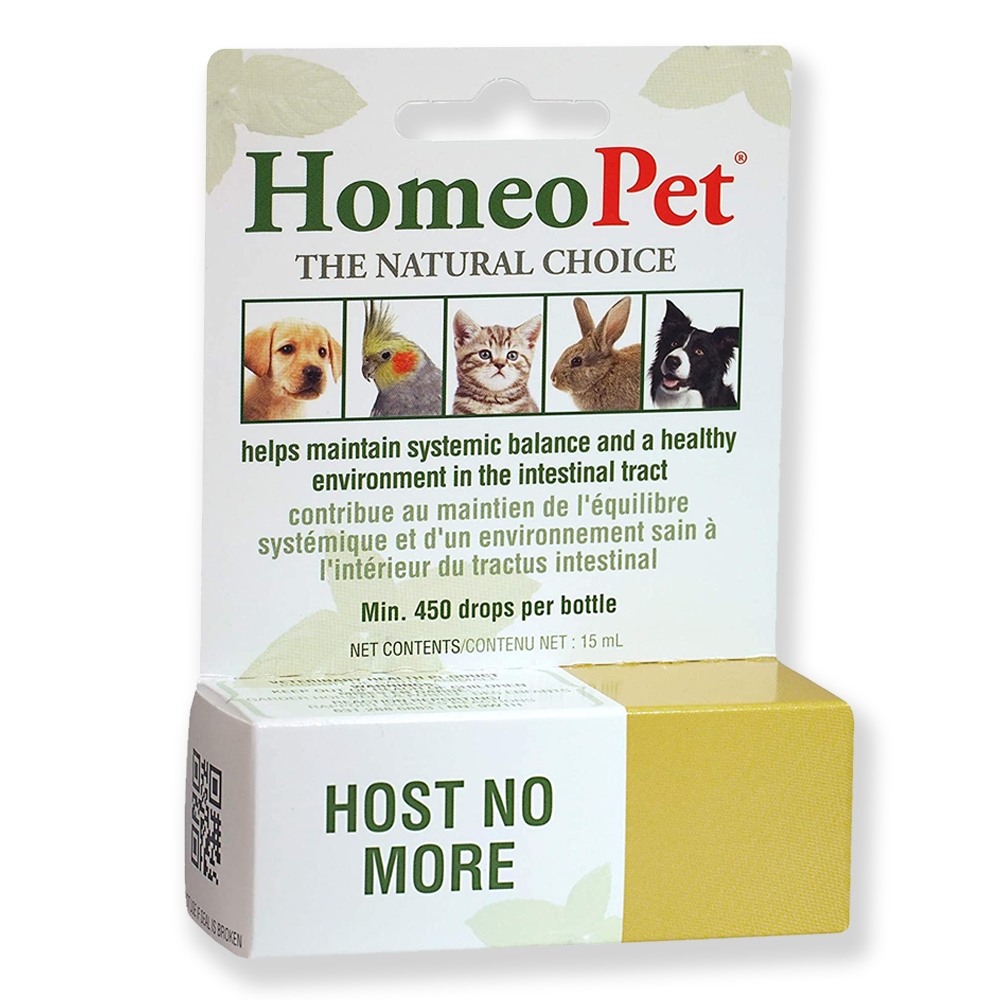 Homeopet Host No More Gentle Relief contre les vers, 450 gouttes (15 ml)