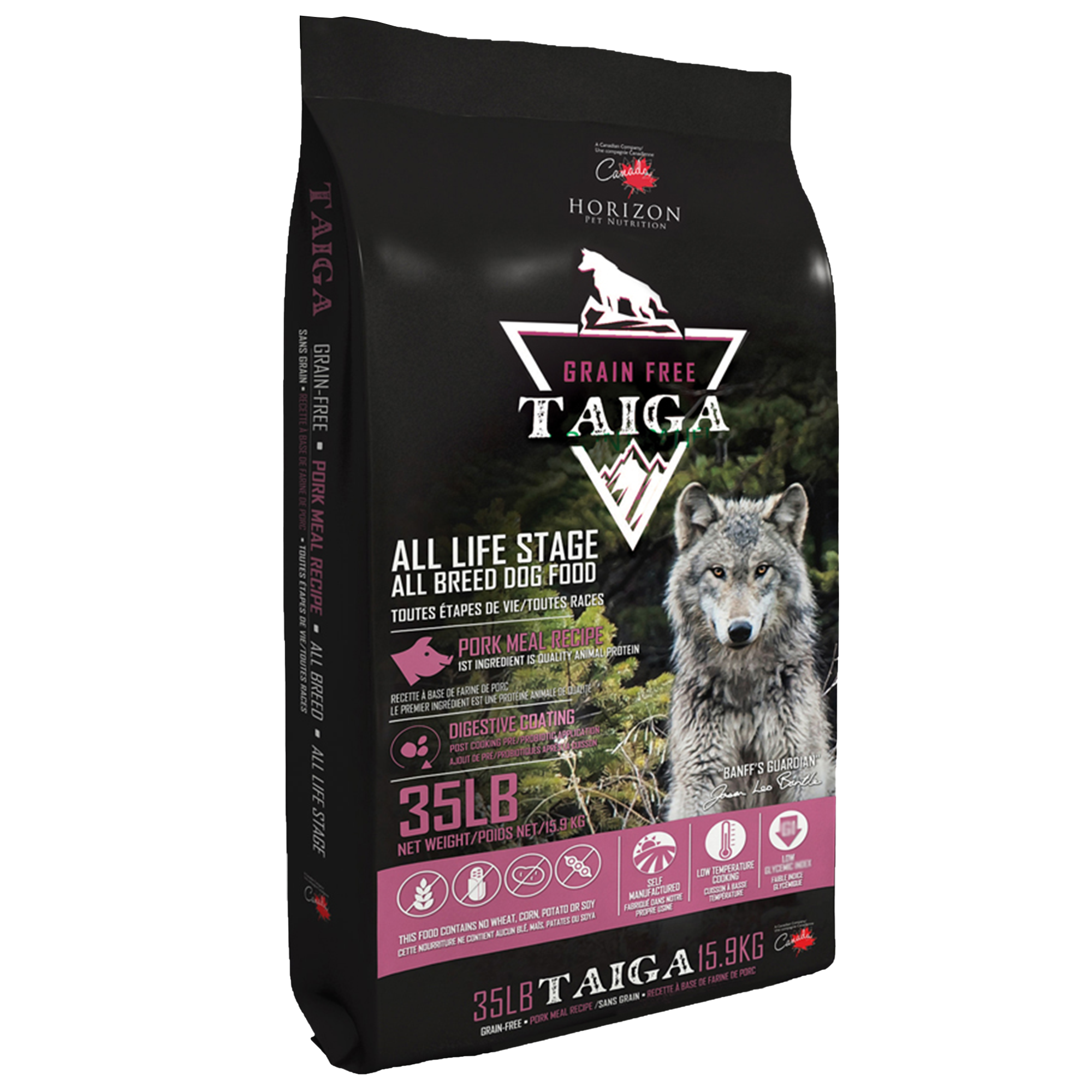 Horizon Taiga, All Life Stage, All Breed, Grain-Free Dog Food, Pork, 35lb