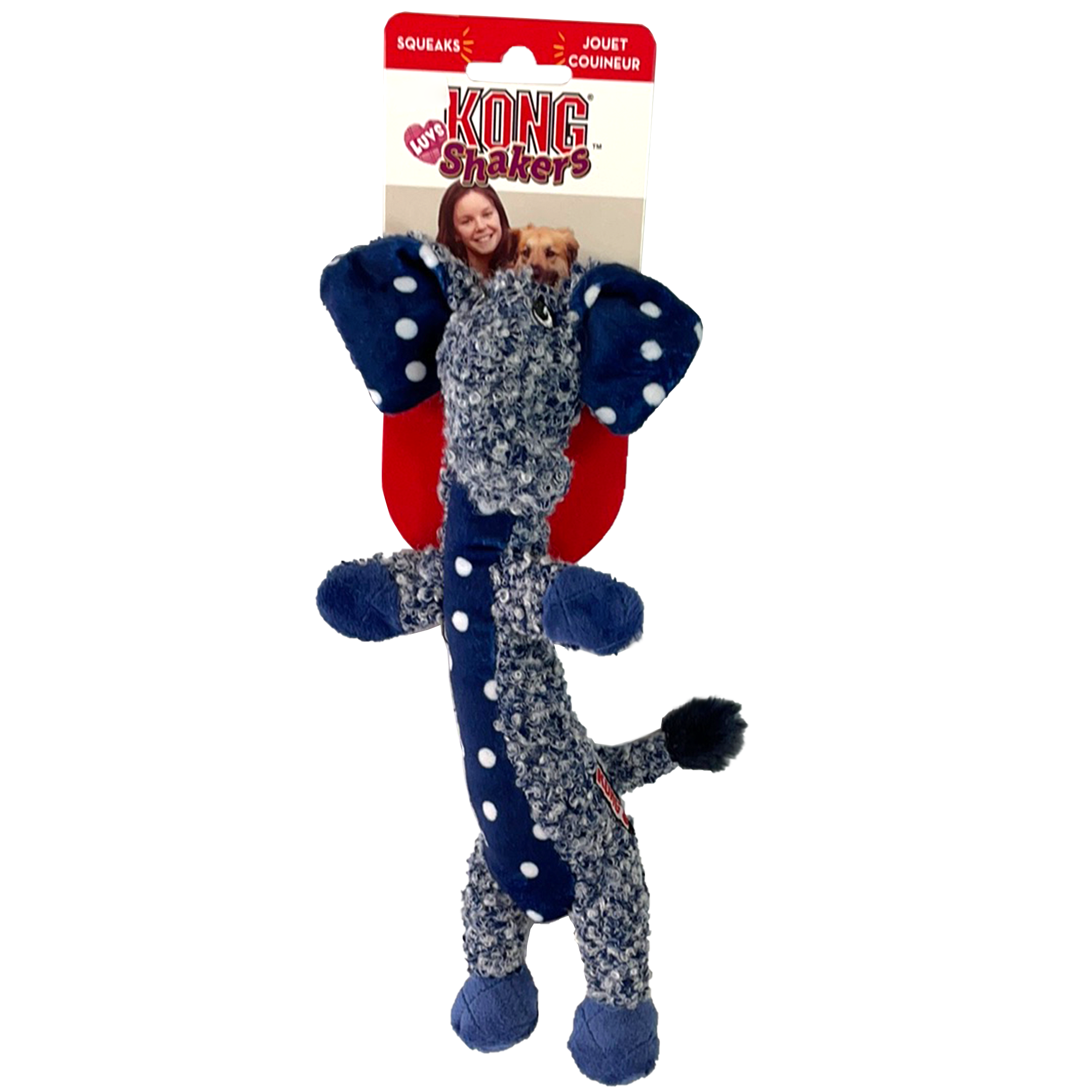 KONG Shakers Jouet en peluche pour chien, éléphant, petit