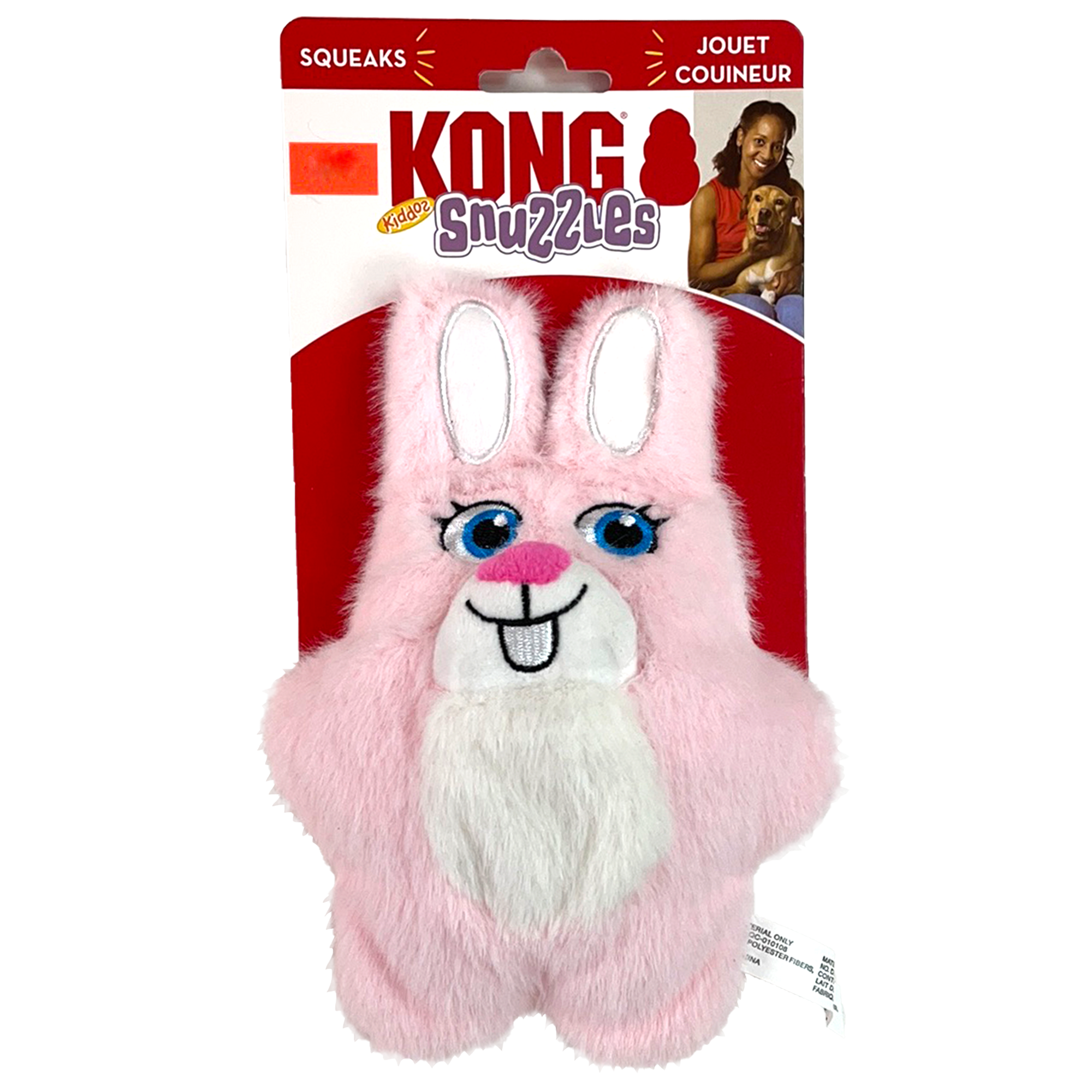 KONG Snuzzles, jouet en peluche pour chien, lapin, petit