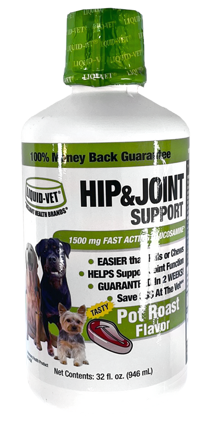 Liquid Vet Hip & Joint Support for Dogs, Pot Roast Flavour (946ml)