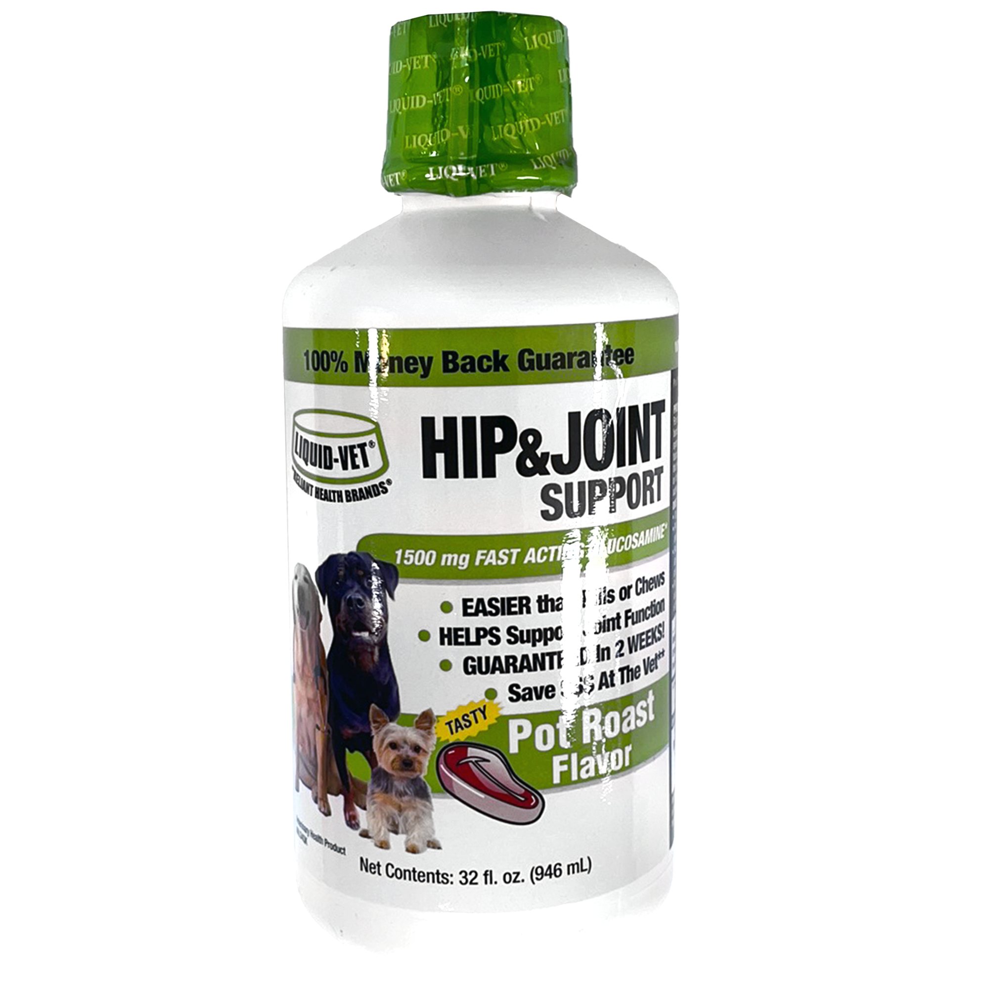 Liquid Vet Hip & Joint Support for Dogs, Pot Roast Flavour (946ml)