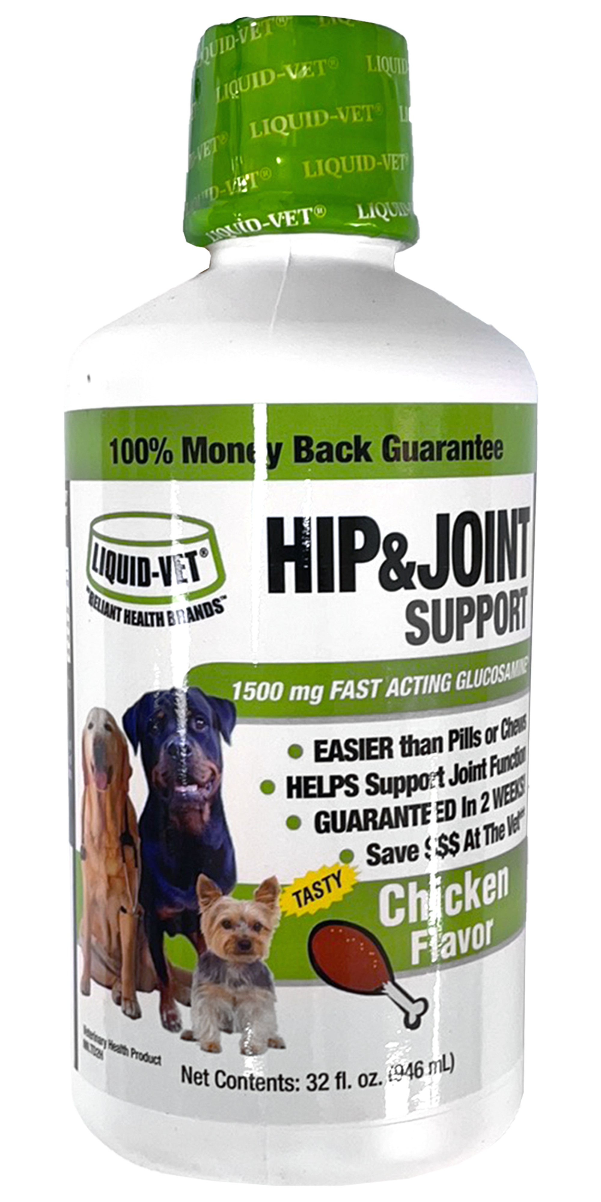 Liquid Vet Hip & Joint Support for Dogs, Chicken Flavour (946ml)