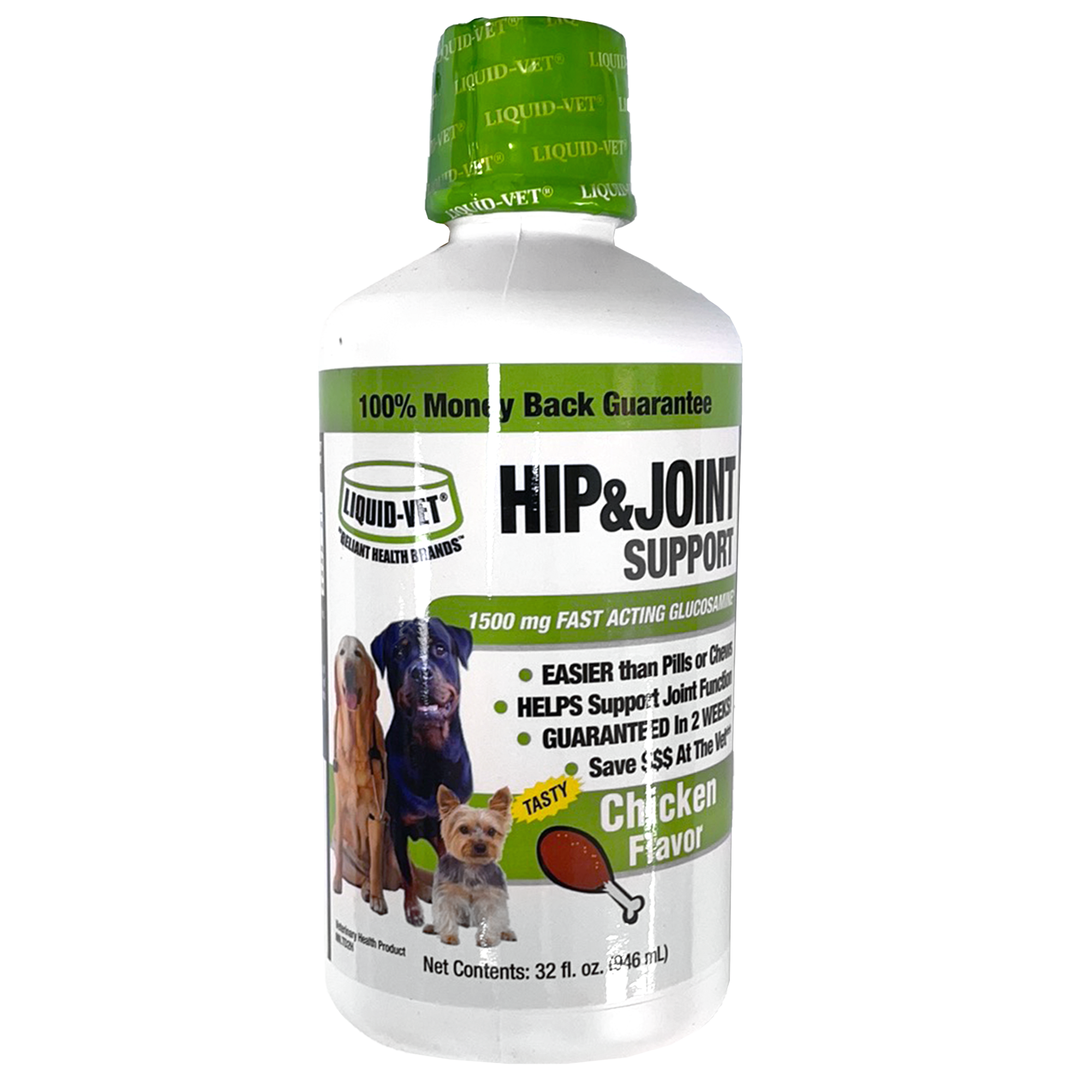 Liquid Vet Hip & Joint Support for Dogs, Chicken Flavour (946ml)