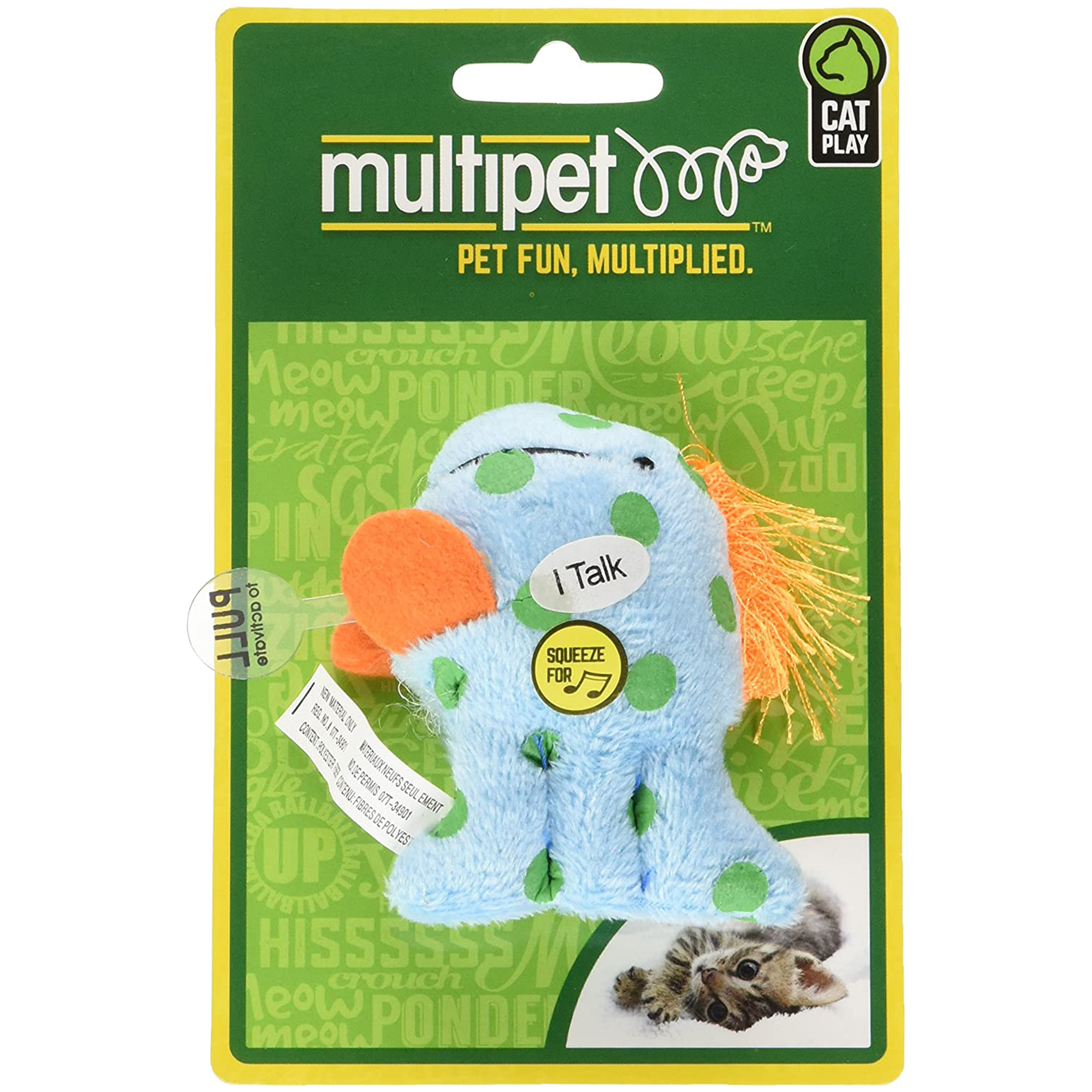 Multipet Look Who's Talking Cat Toy, Fish
