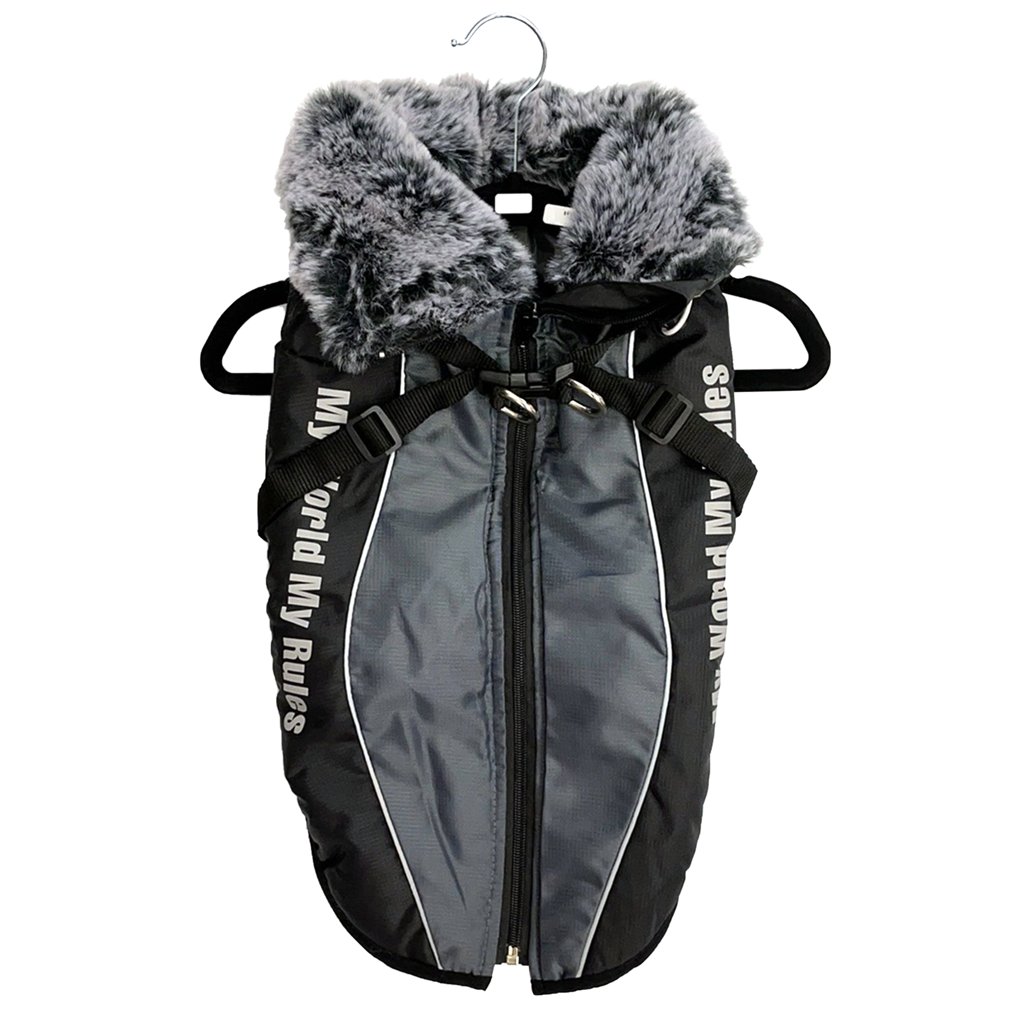 Manteau d'hiver ultime My World Rules avec harnais amovible intégré