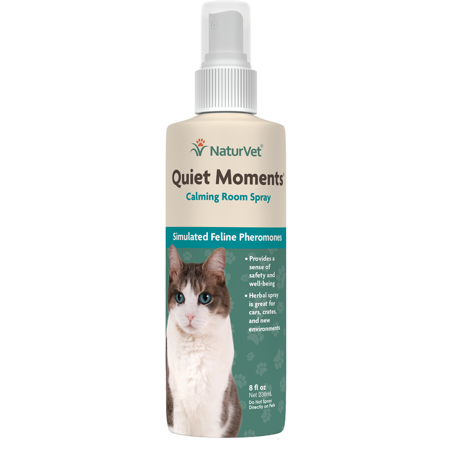 NaturVet Quiet Moments Spray d'ambiance apaisant pour chat (236 ml)