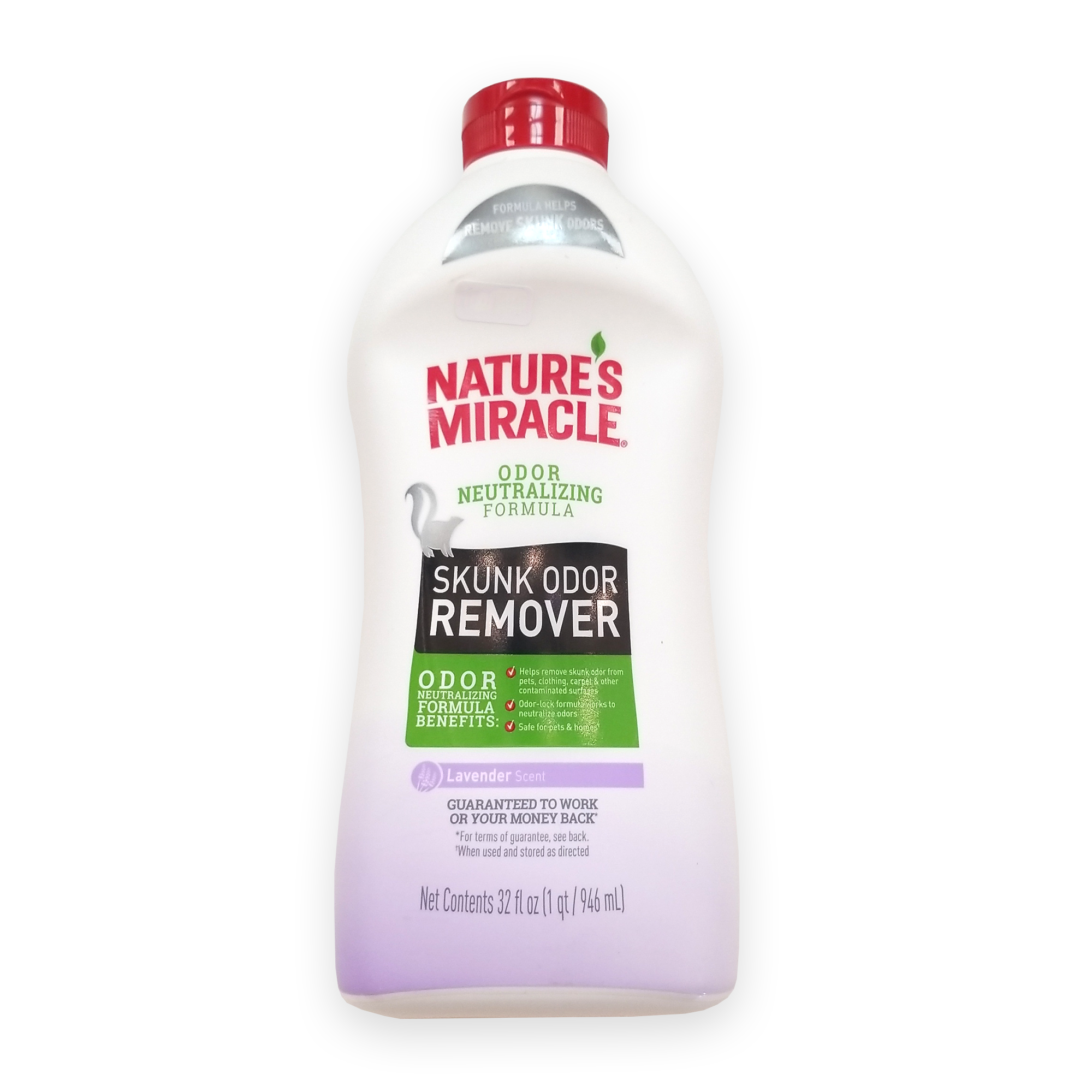 Nature's Miracle Skunk Odor Remover Lavender Scent For Pets Clothing Carpet & Other Surfaces (946ml)