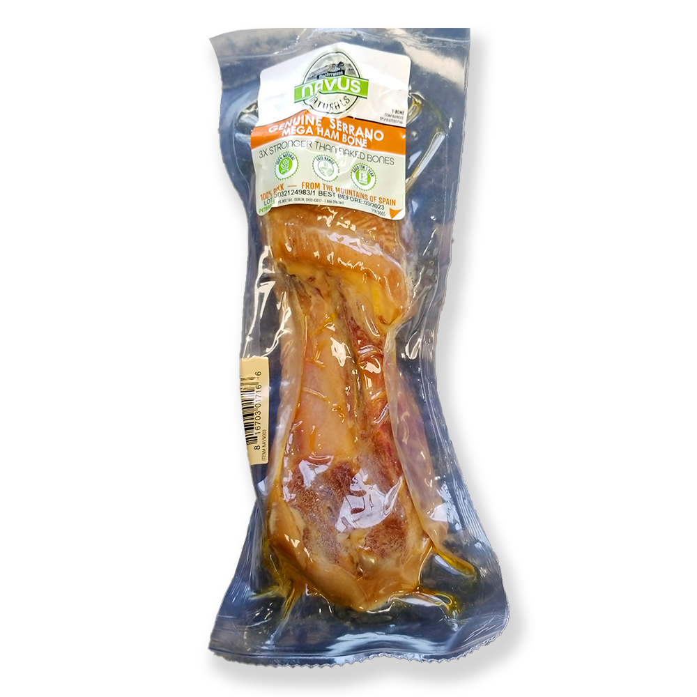 Navus Naturals Genuine Serrano Mega Ham Bone 592g Little Stinkers navus-naturals-genuine-serrano-mega-ham-bone-592g-little-stinkers