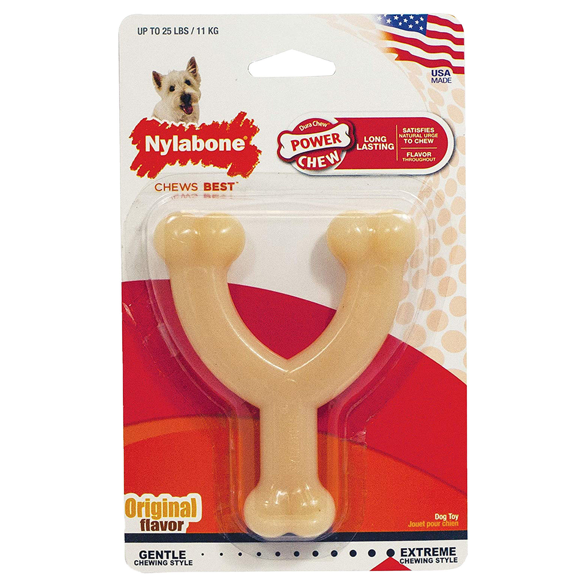 Nylabone Longue Durée Wishbone Chew Régulier