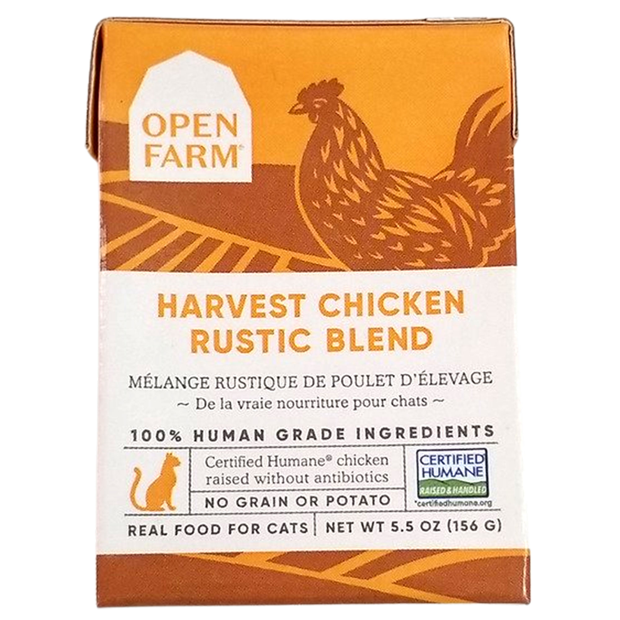 Open Farm Wet Cat Food, Grain & Potato Free, Harvest Chicken Rustic Blend Stew, 5.5oz